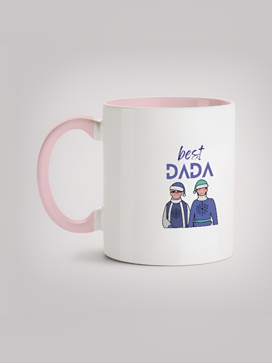 

MOTIVATE BOX White & Blue Printed Ceramic Glossy Mug 330 ml