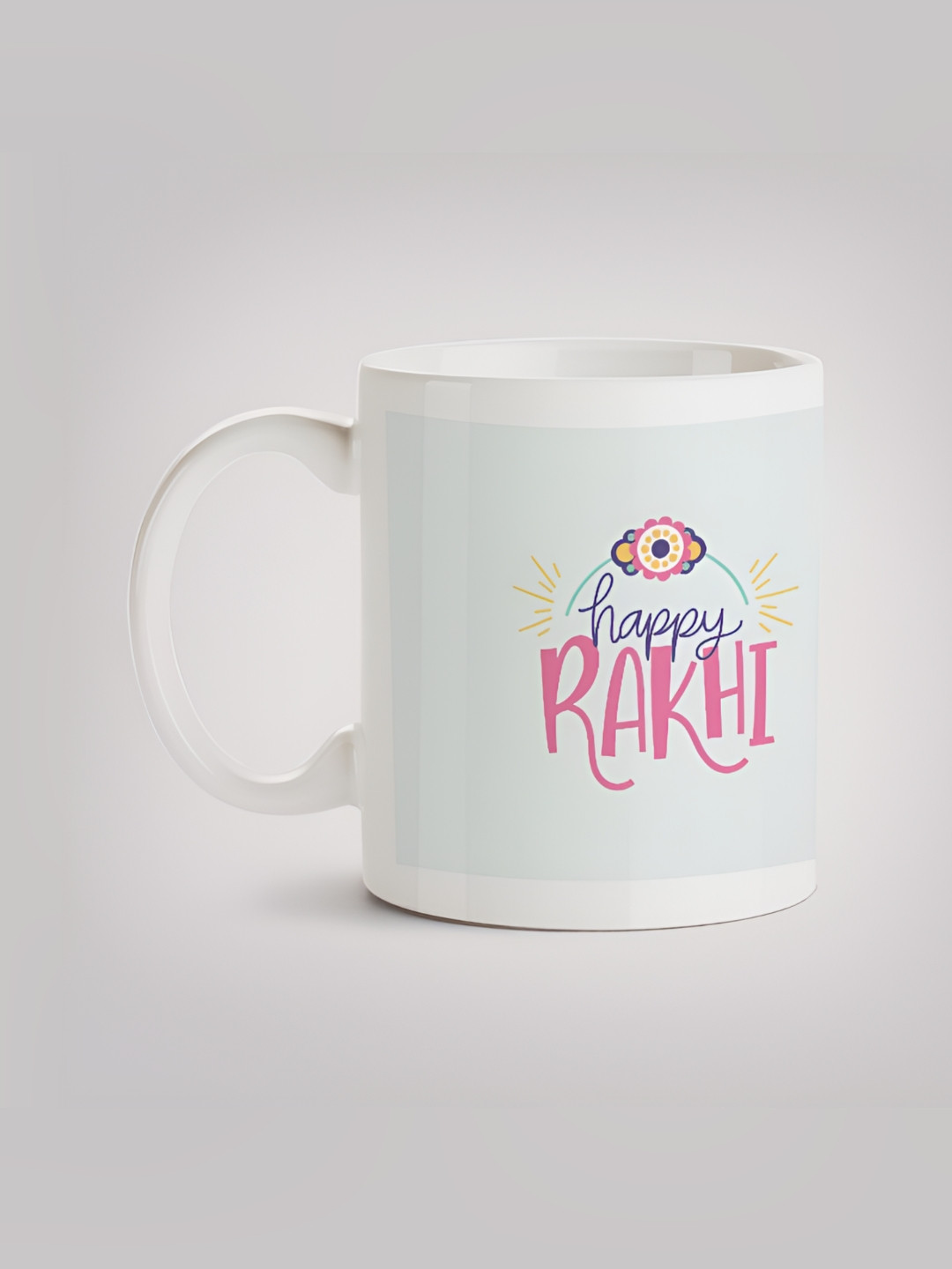 

MOTIVATE BOX White & Pink Printed Ceramic Glossy Mug 330 ml