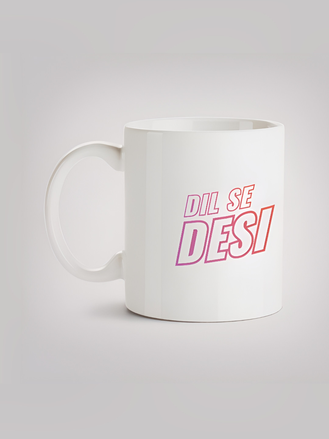 

MOTIVATE BOX White & Pink Printed Ceramic Microwave Safe Glossy Finished Mug 330 ml