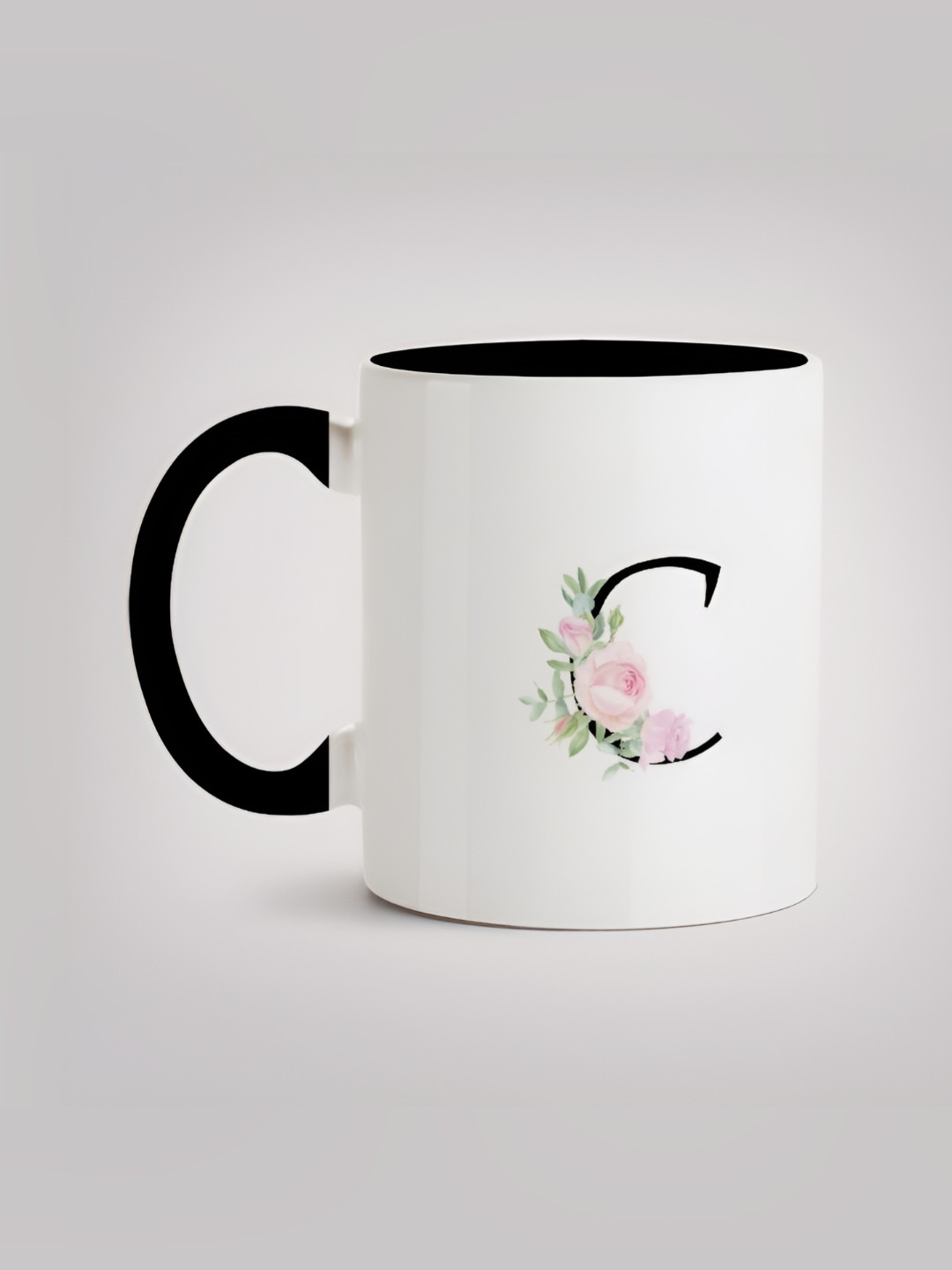 

MOTIVATE BOX White & Black Alphabet Printed Microwave Safe Ceramic Mug 330 ml