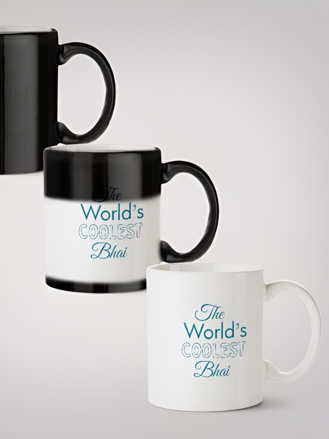 

MOTIVATE BOX White & Blue Printed Ceramic Microwave Safe Glossy Mugs 330 ml