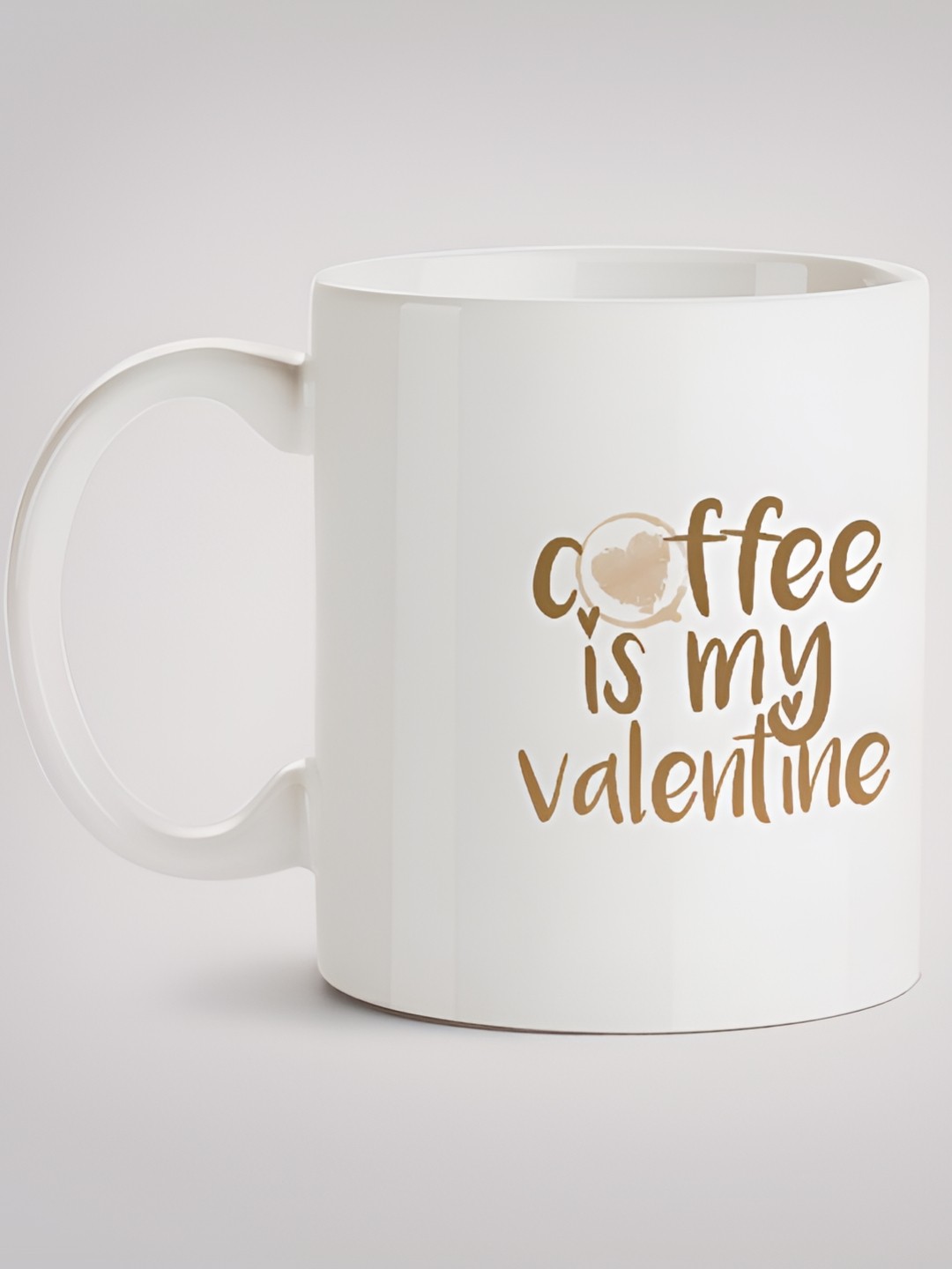 

MOTIVATE BOX White & Brown Printed Glossy Ceramic Mugs 330 ml