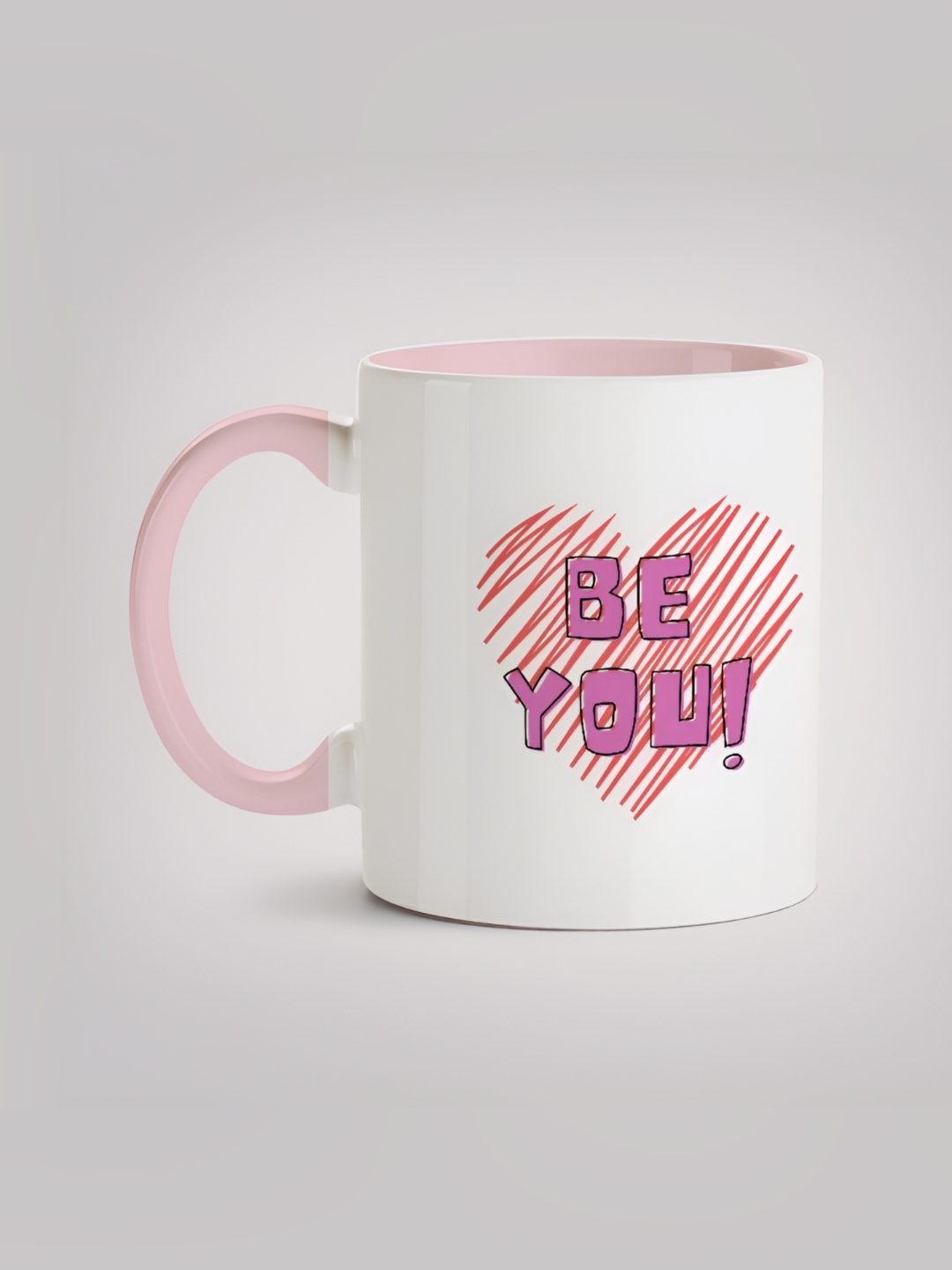 

MOTIVATE BOX White & Red Printed Ceramic Microwave Safe Glossy Finished Mug 330 ml