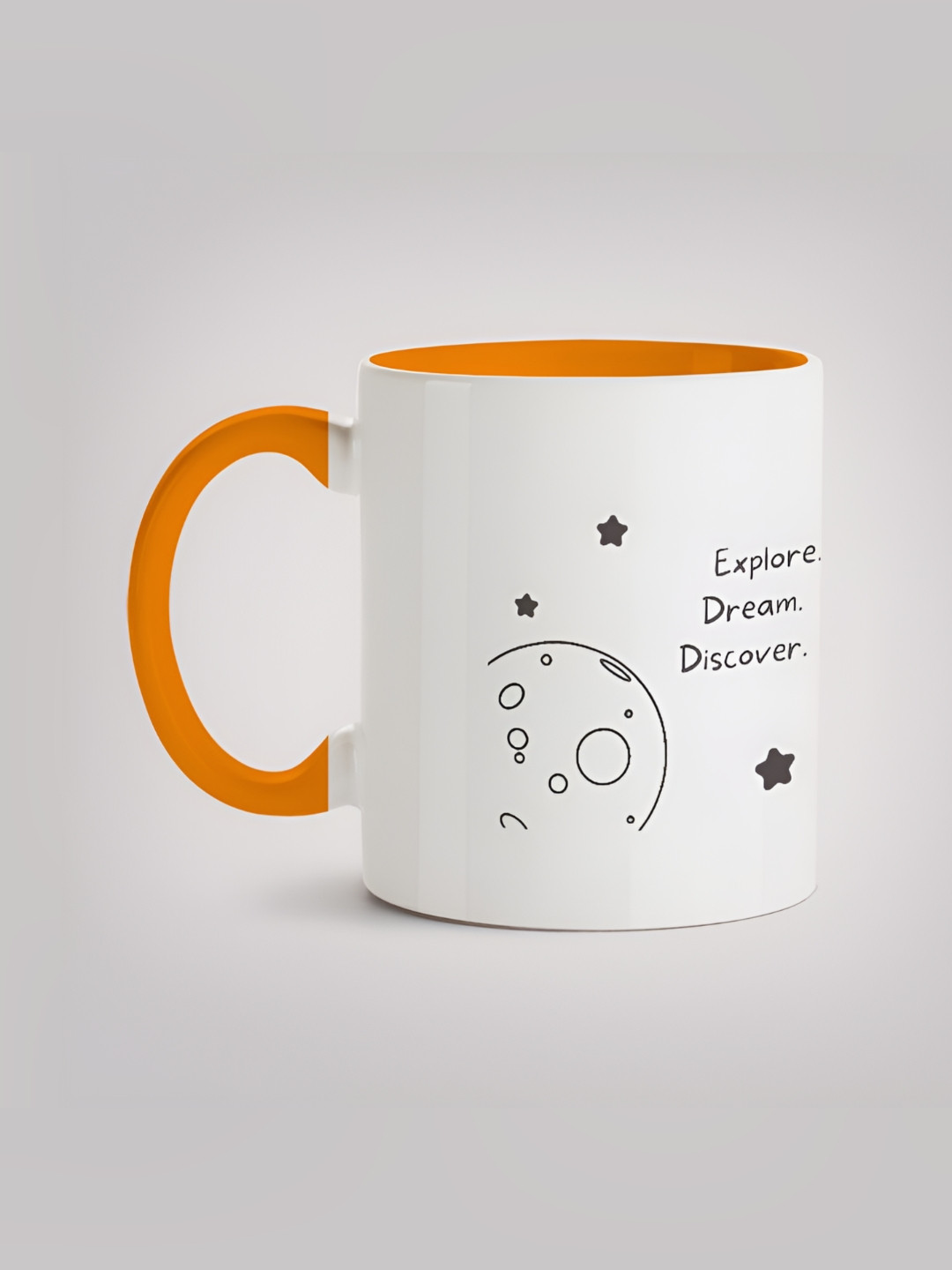 

MOTIVATE BOX White & Black Printed Ceramic Glossy Mugs 330 ml