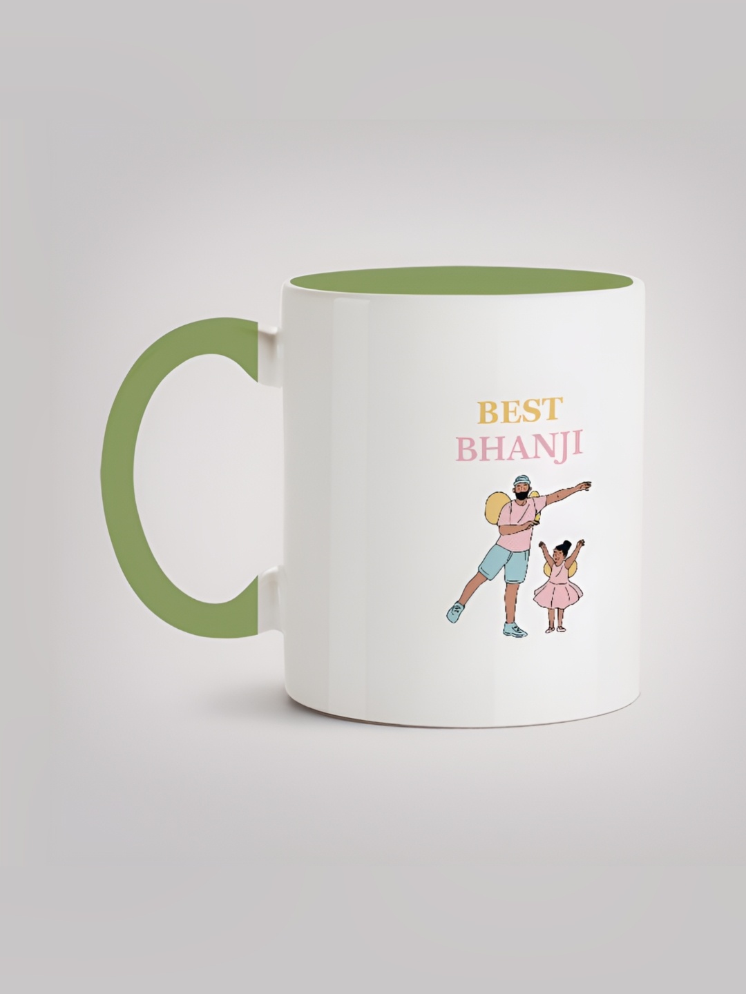 

MOTIVATE BOX White & Green Typography Printed Ceramic Glossy Mug 330 ml