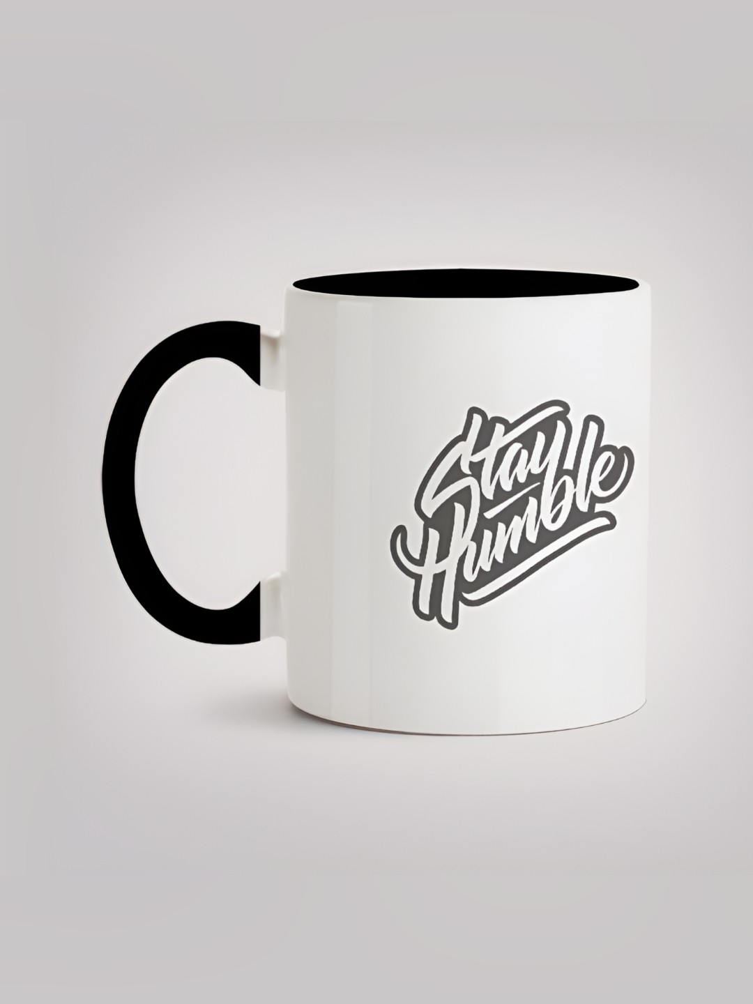 

MOTIVATE BOX White & Black Printed Ceramic Microwave Safe Glossy Finished Mug 330 ml
