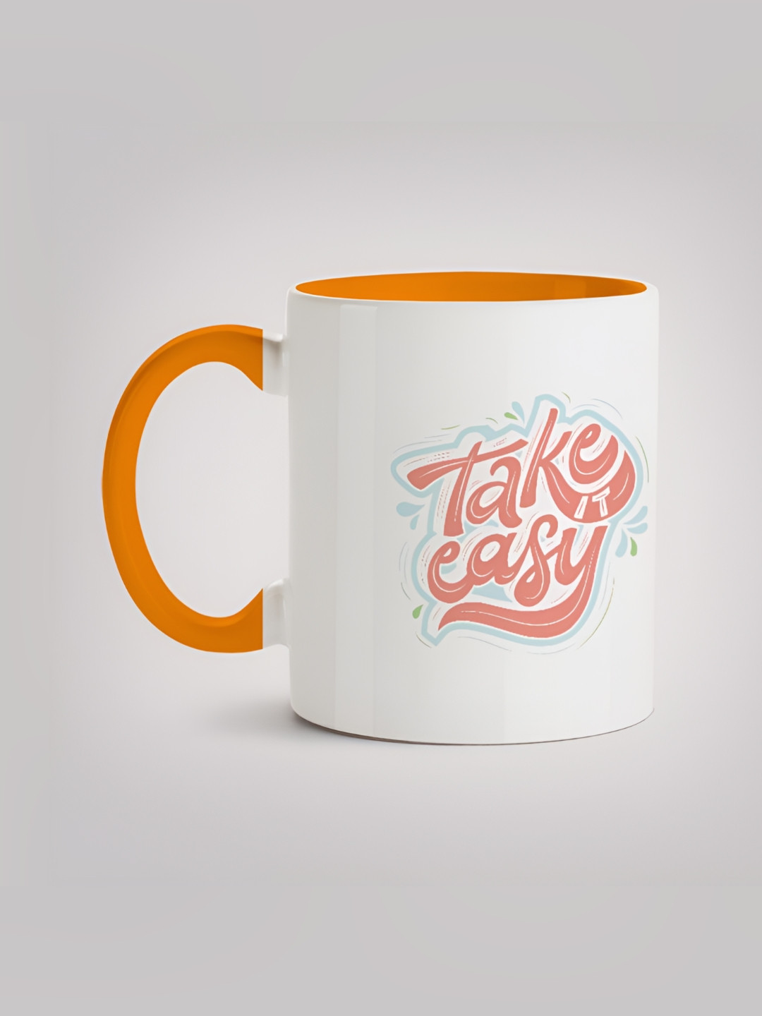 

MOTIVATE BOX White & Yellow Ceramic Printed Mugs 330 ml