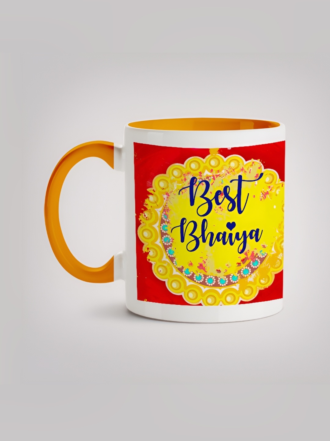 

MOTIVATE BOX White & Red Printed Ceramic Glossy Mug 330 ml
