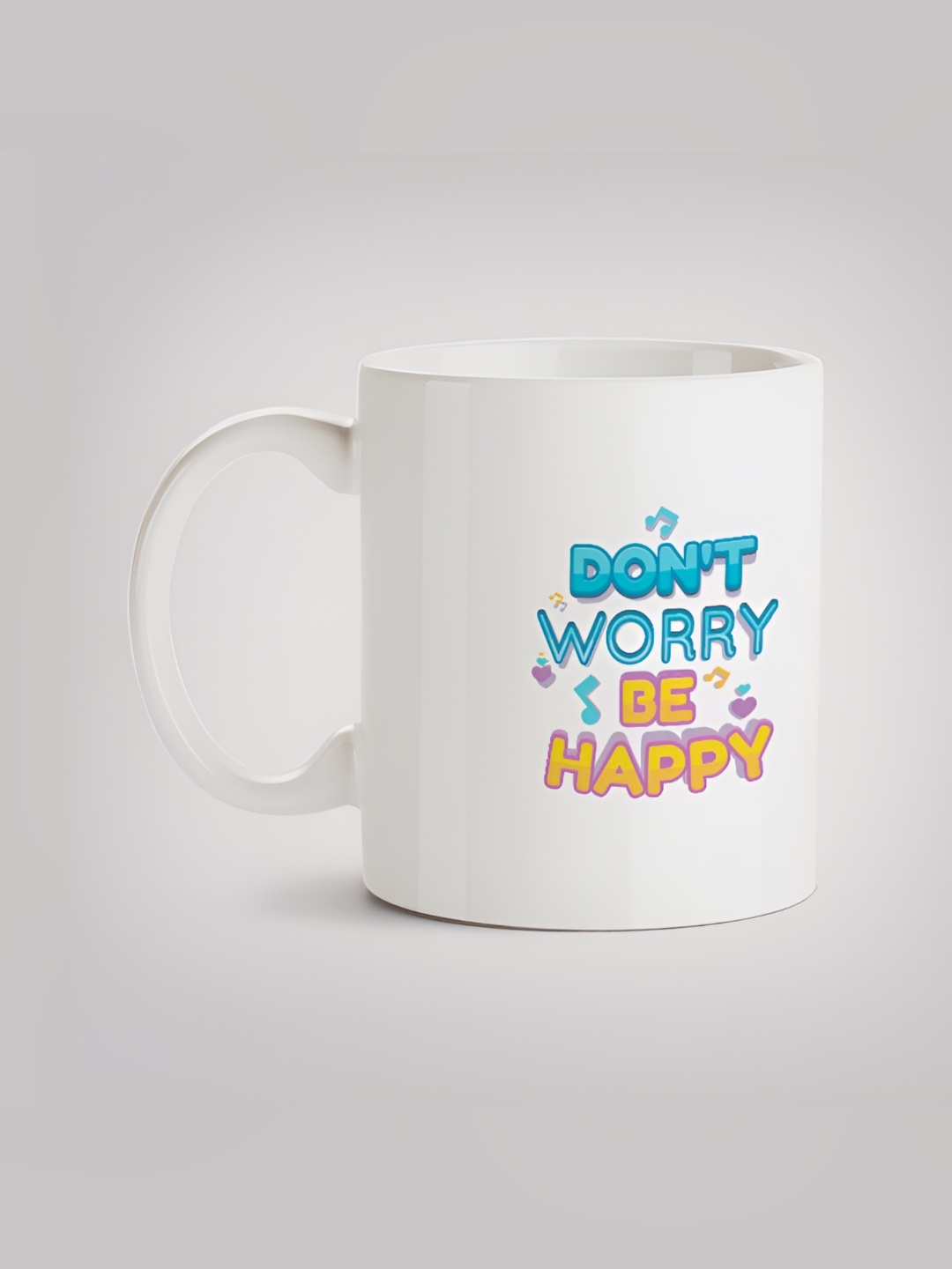 

MOTIVATE BOX White & Blue Printed Ceramic Microwave Safe Glossy Mugs 330 ml