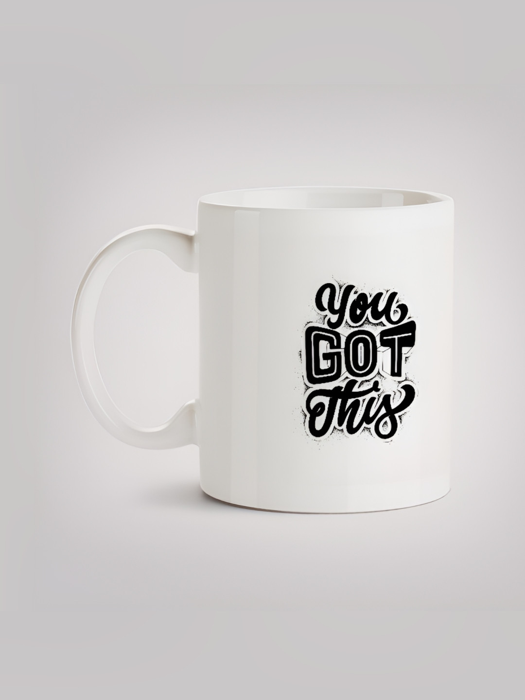 

MOTIVATE BOX White & Black Text or Slogans Printed Ceramic Glossy Mugs 330 ml