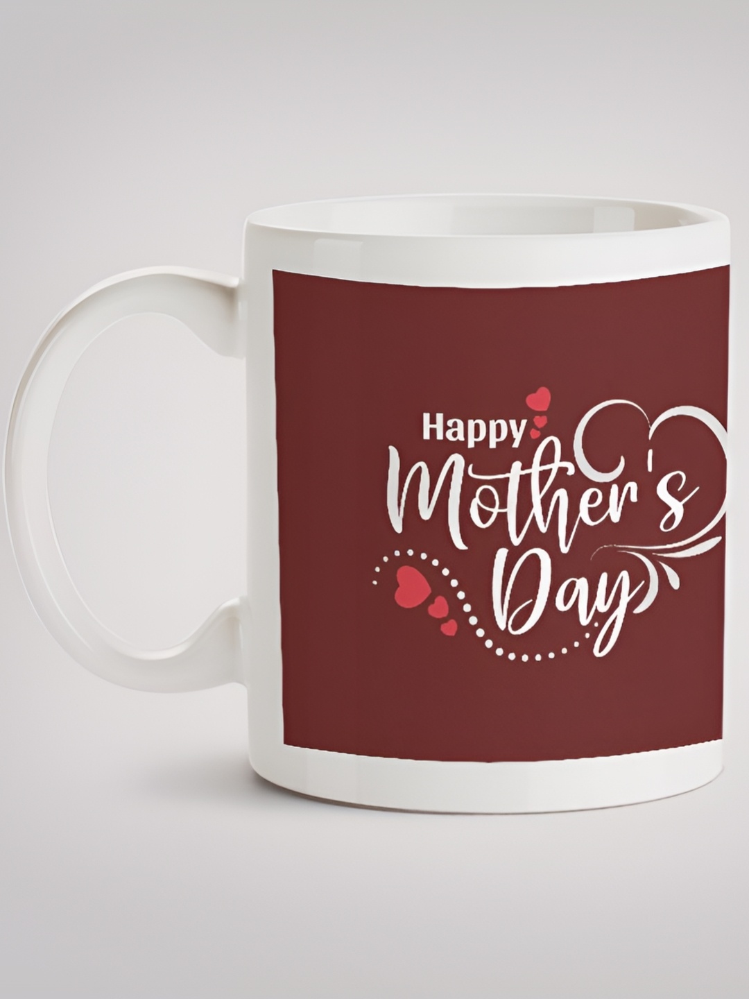 

MOTIVATE BOX White & Brown Printed Ceramic Glossy Mug 330 ml