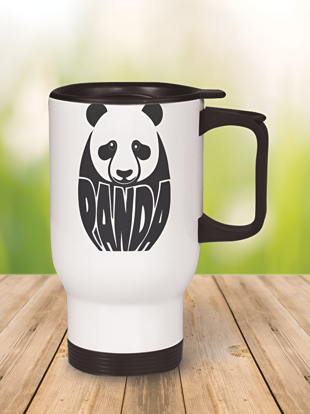 

MOTIVATE BOX Black & White Printed Stainless Steel Glossy Mugs Set of Cups and Mugs
