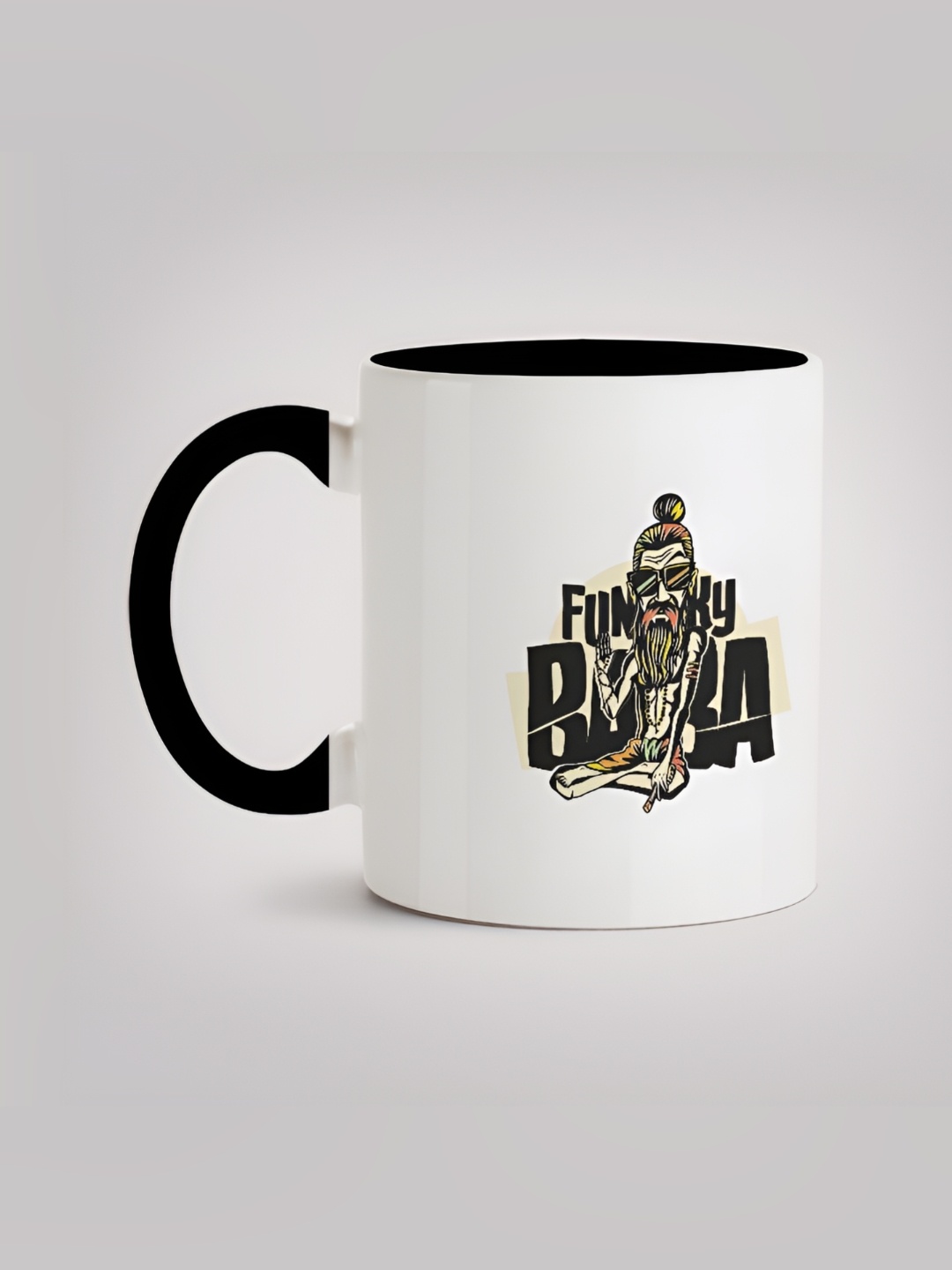 

MOTIVATE BOX White & Black Printed Glossy Ceramic Mugs 330 ml