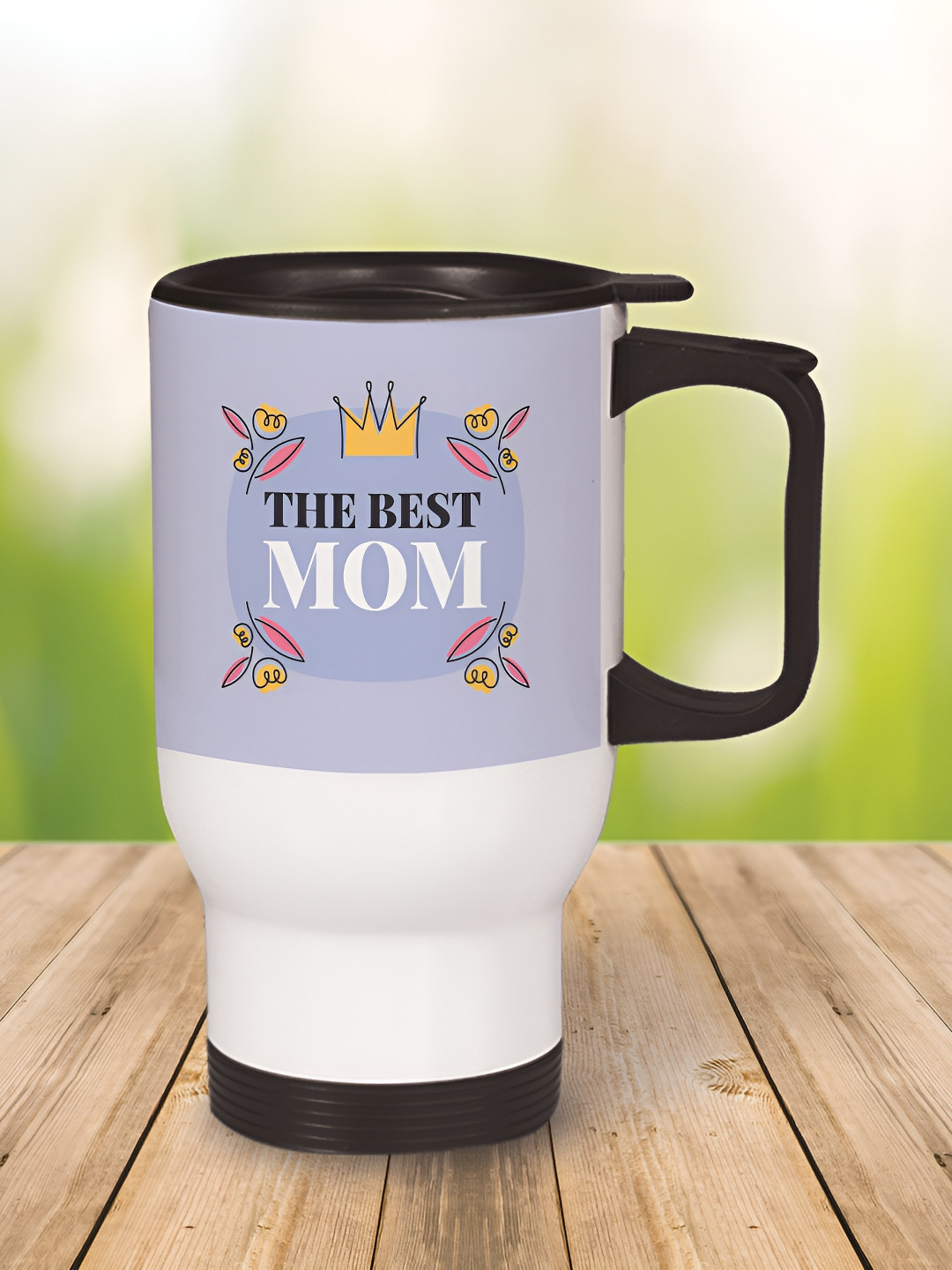 

MOTIVATE BOX White & Purple Text or Slogans Printed Stainless Steel Glossy Mugs Set of Cups and Mugs