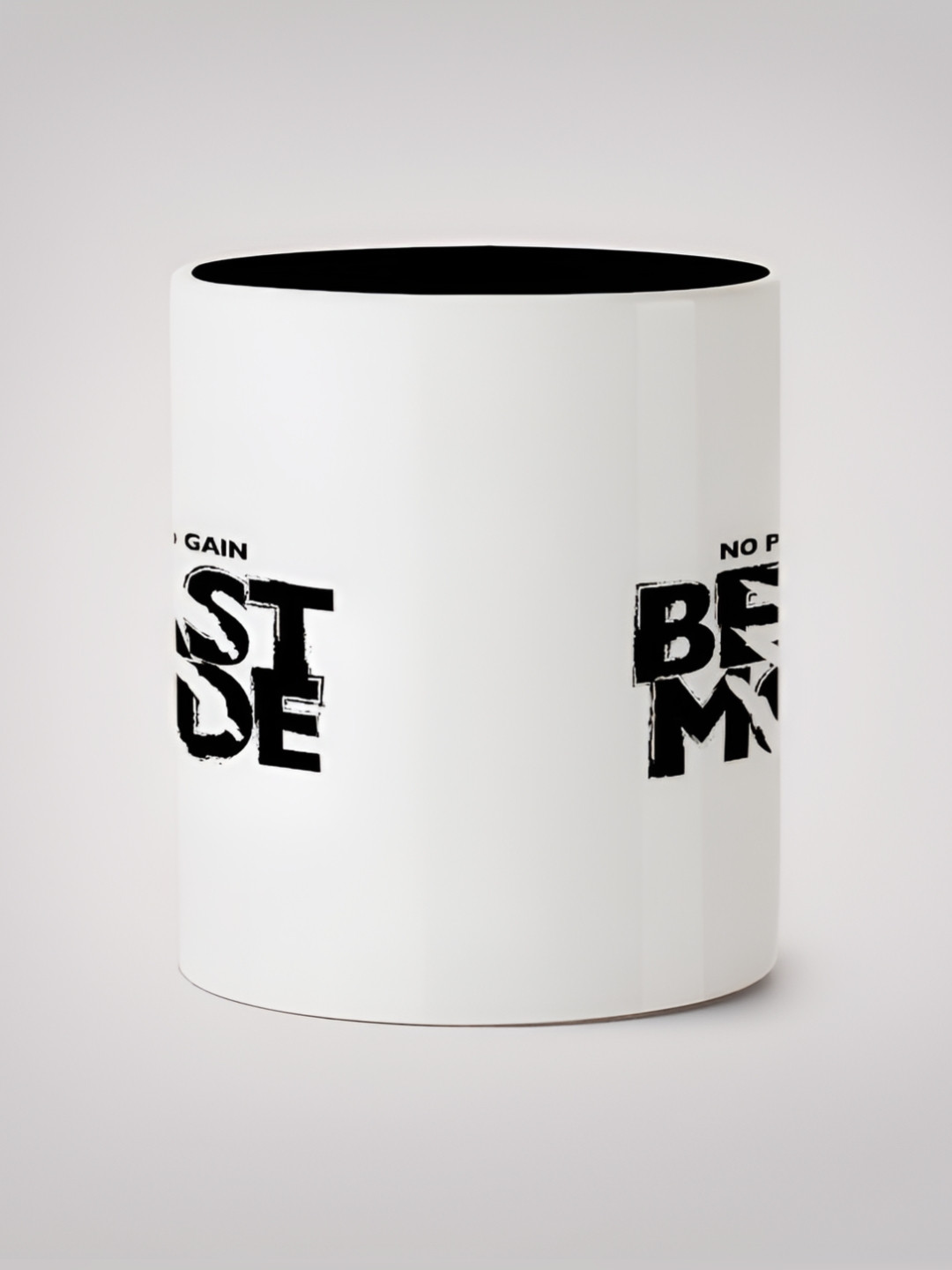 

MOTIVATE BOX White & Black Typography Printed Ceramic Glossy Mug 330 ml
