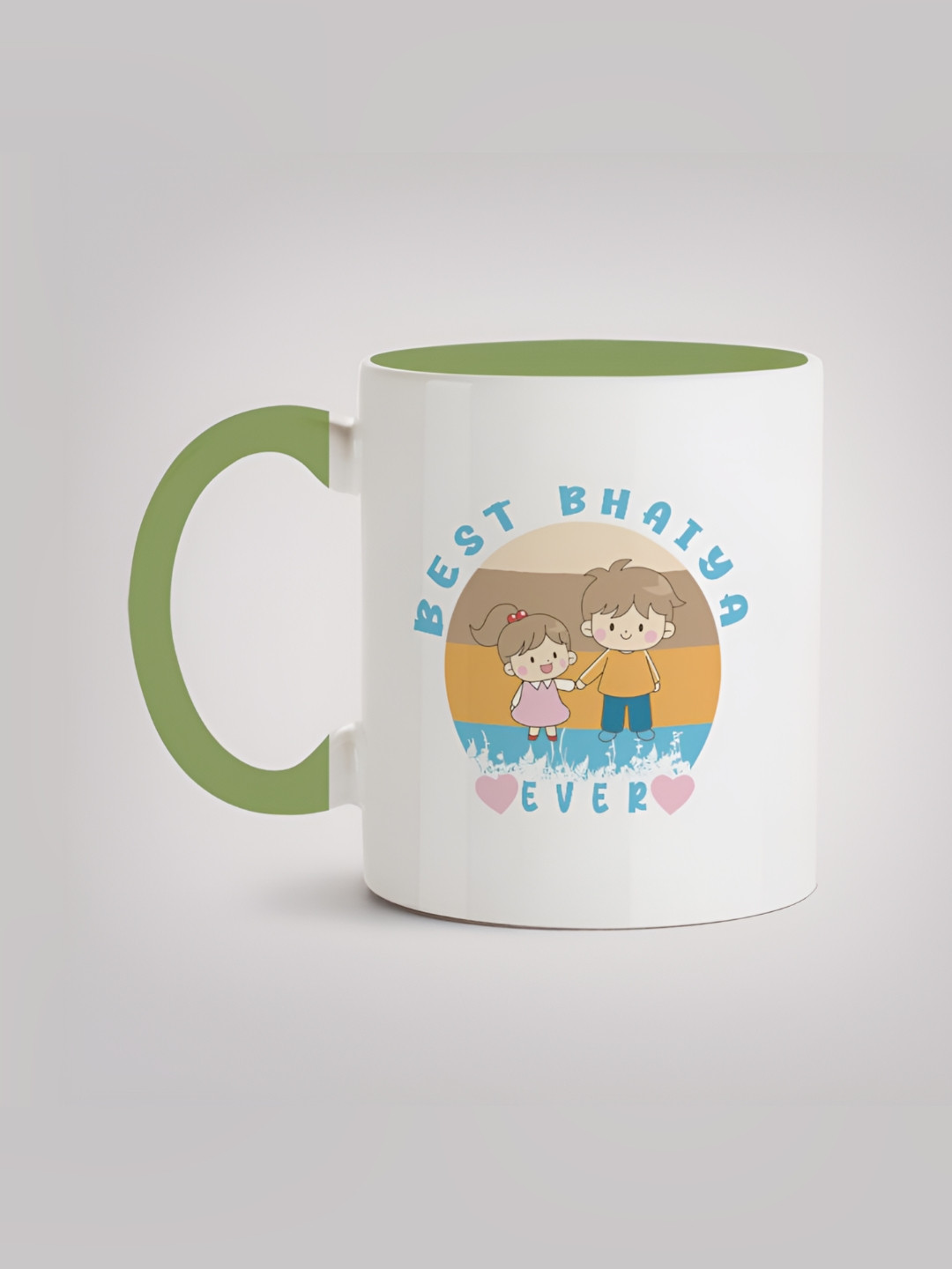 

MOTIVATE BOX White & Green Typography Printed Ceramic Glossy Mug 330 ml