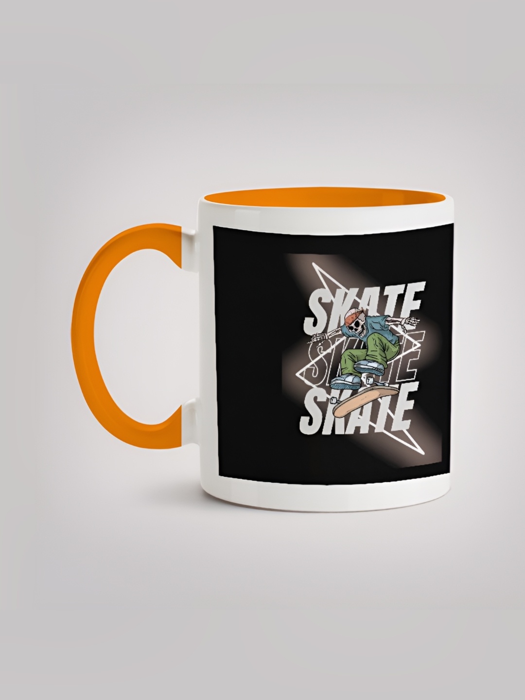 

MOTIVATE BOX White & Black Printed Glossy Ceramic Mug 330ml