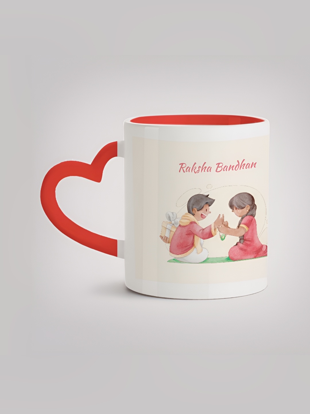 

MOTIVATE BOX White & Red Printed Ceramic Glossy Mug 330 ml