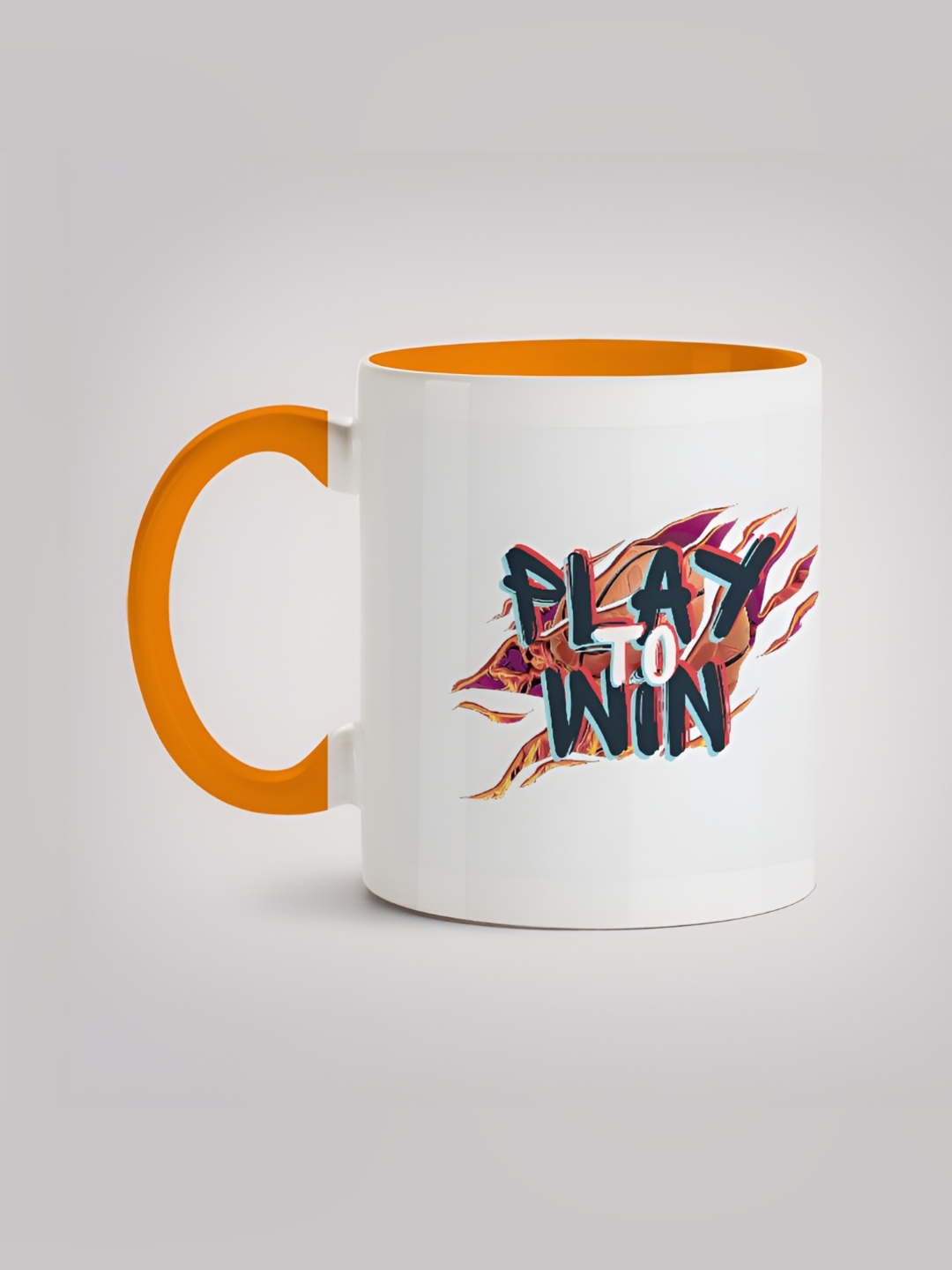 

MOTIVATE BOX White & Yellow Text or Slogans Printed Ceramic Glossy Mugs 330 ml