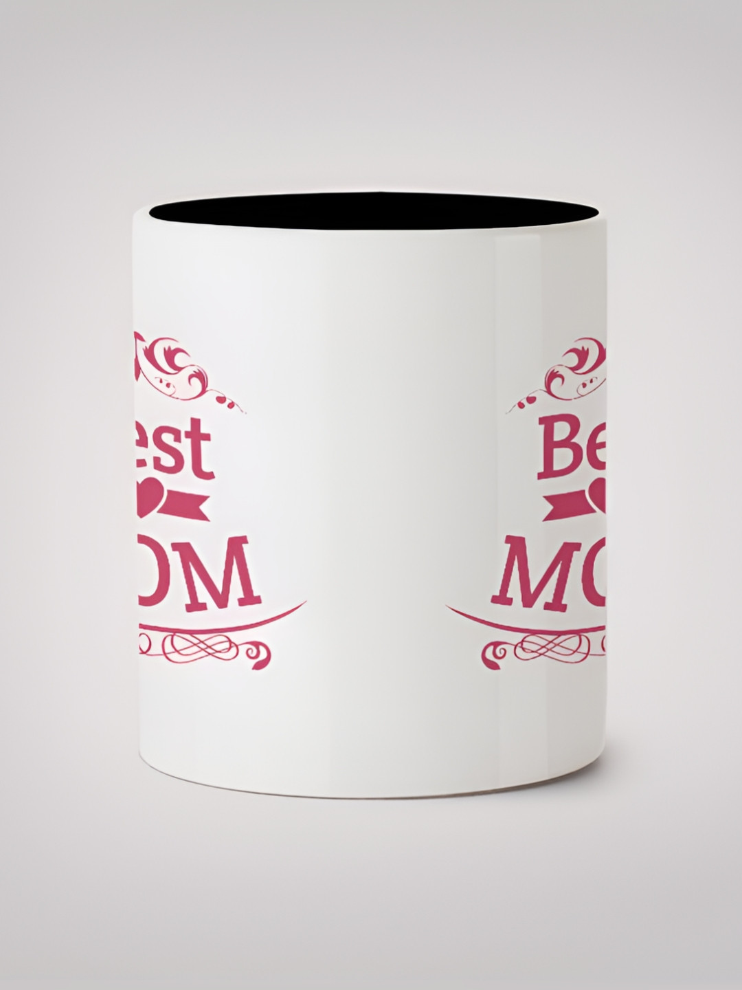 

MOTIVATE BOX White & Pink Printed Glossy Ceramic Mugs 330 ml