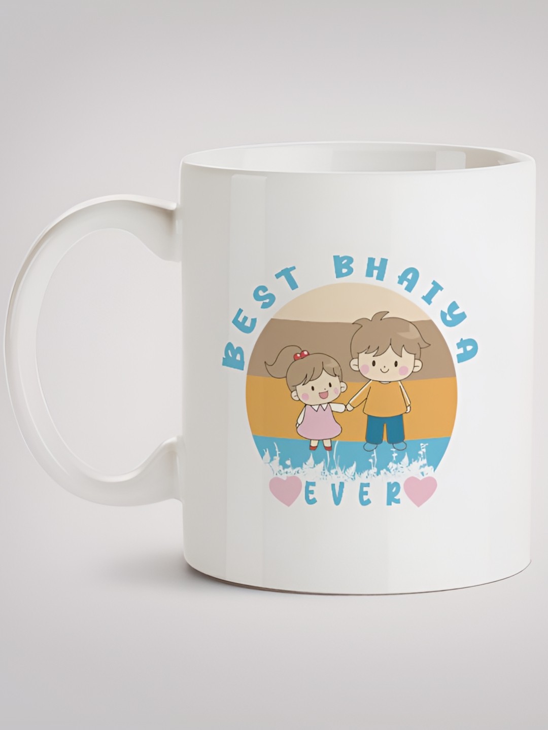 

MOTIVATE BOX White & Blue Printed Ceramic Glossy Mug 330ml
