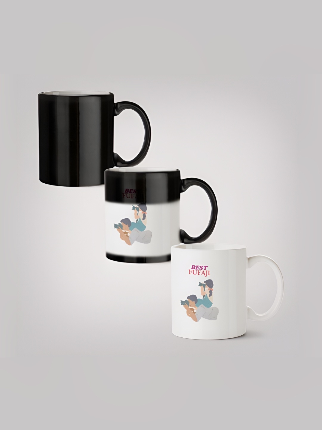 

MOTIVATE BOX White & Black Printed Glossy Ceramic Mug 330ml