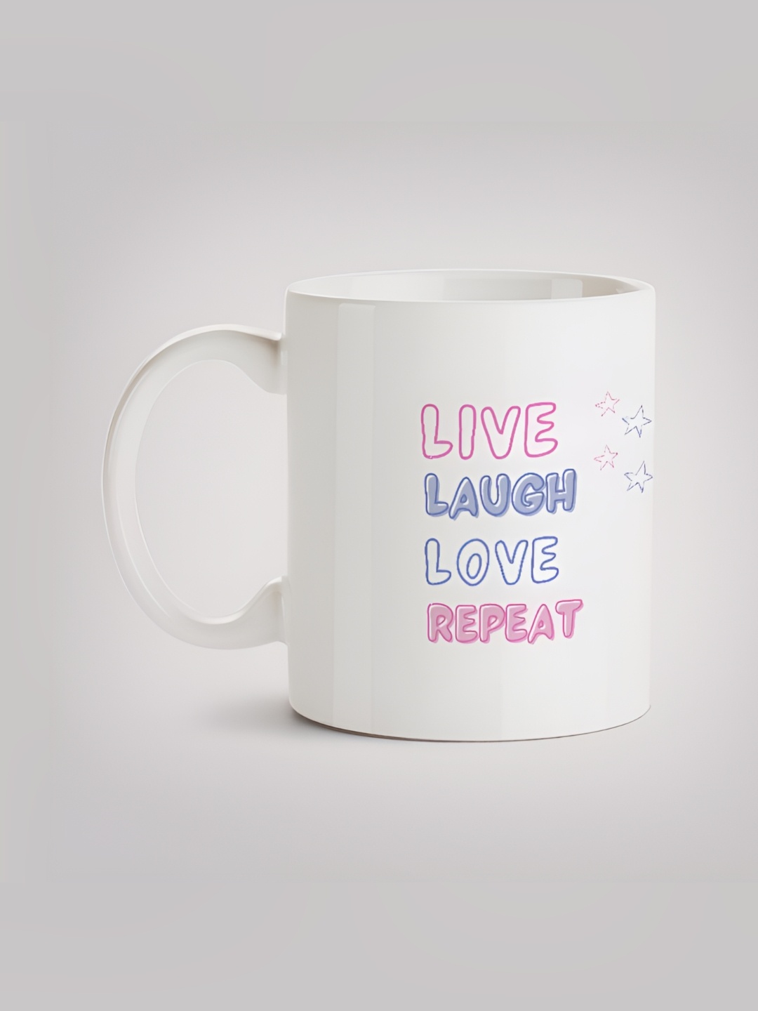 

MOTIVATE BOX White & Pink Printed Ceramic Microwave Safe Glossy Finished Mug 330 ml