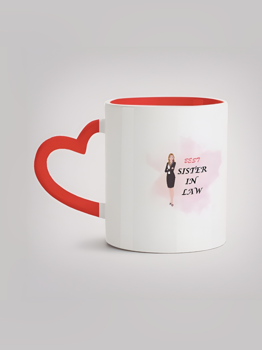 

MOTIVATE BOX White & Red Printed Glossy Ceramic Mug 330ml
