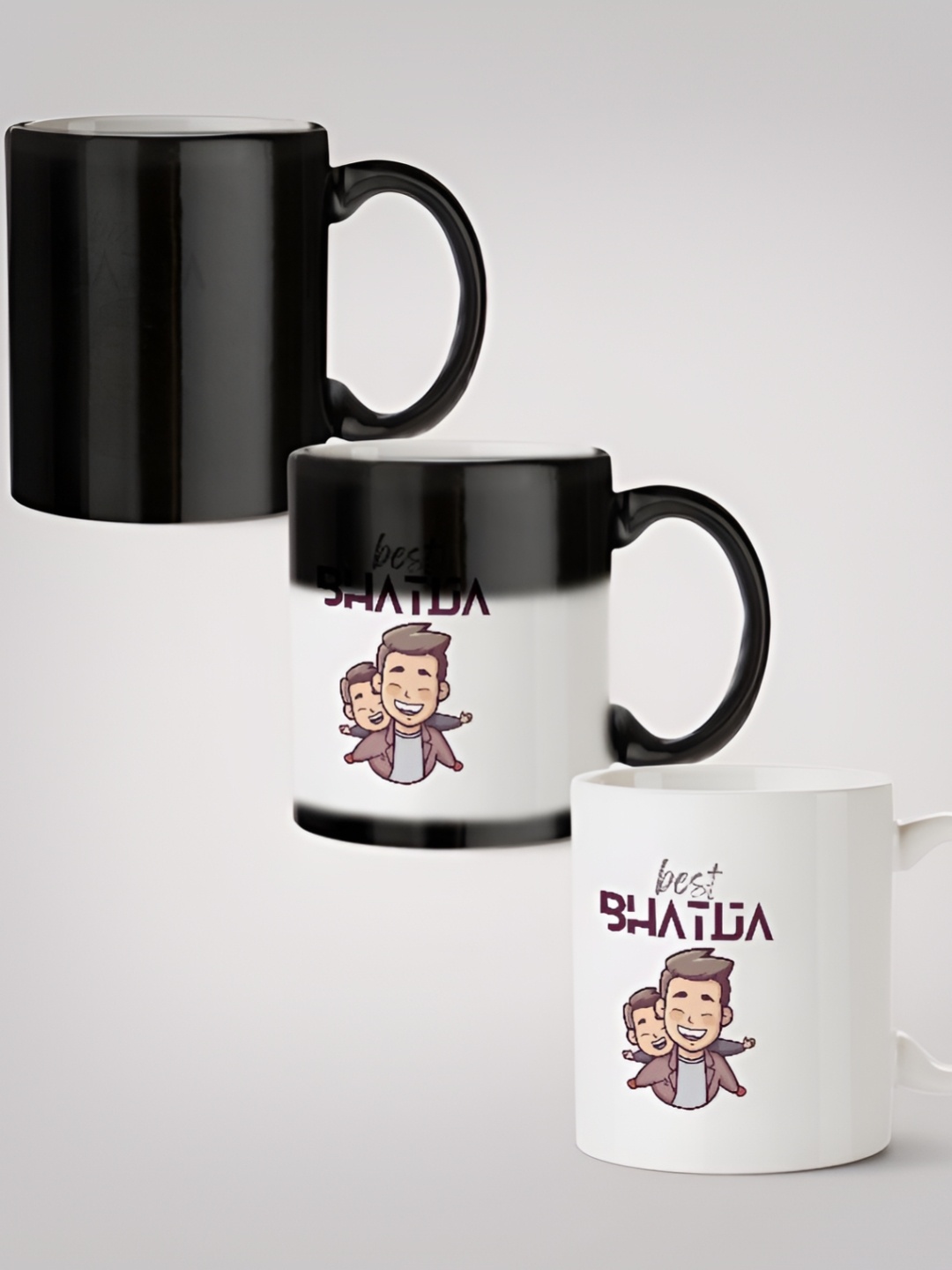 

MOTIVATE BOX White & Brown Typography Printed Ceramic Glossy Mug 330 ml