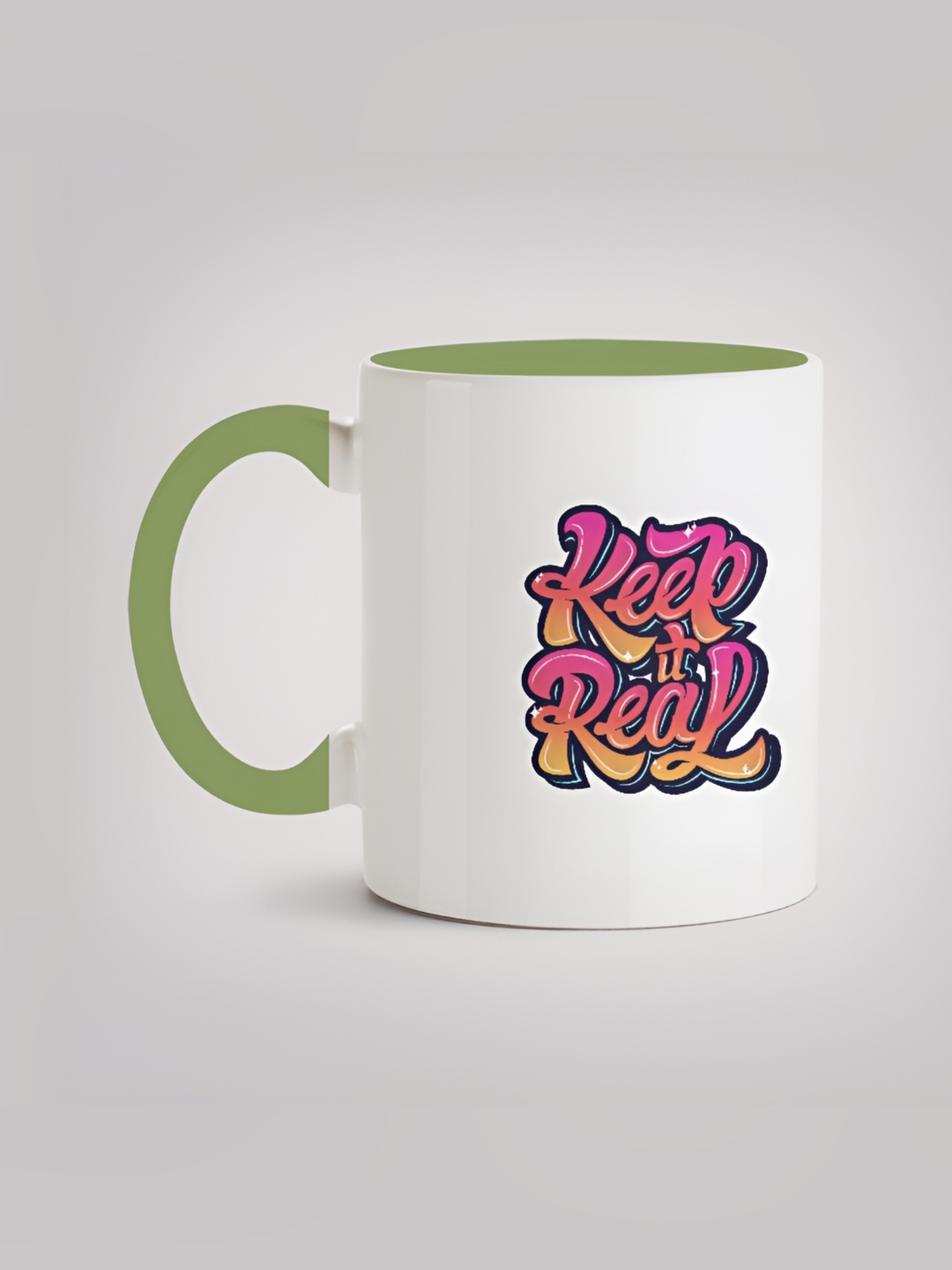 

MOTIVATE BOX White & Pink Typography Printed Microwave Safe Ceramic Mug 330 ml