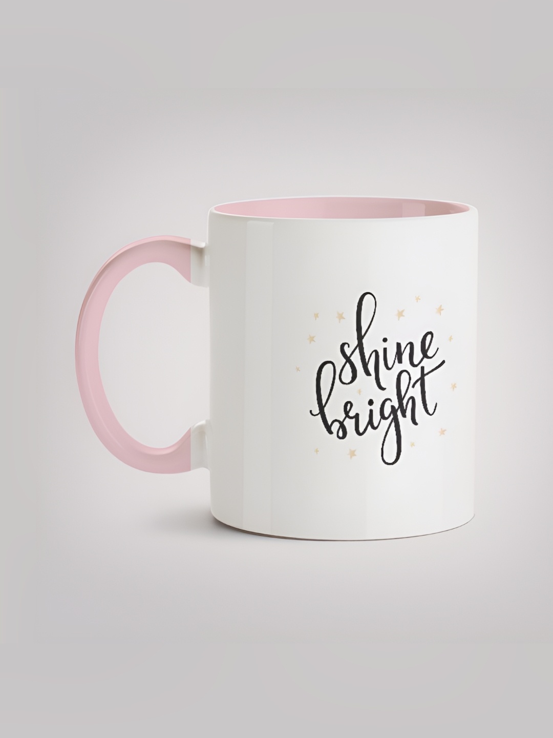 

MOTIVATE BOX White & Pink Printed Glossy Ceramic Mugs 330 ml
