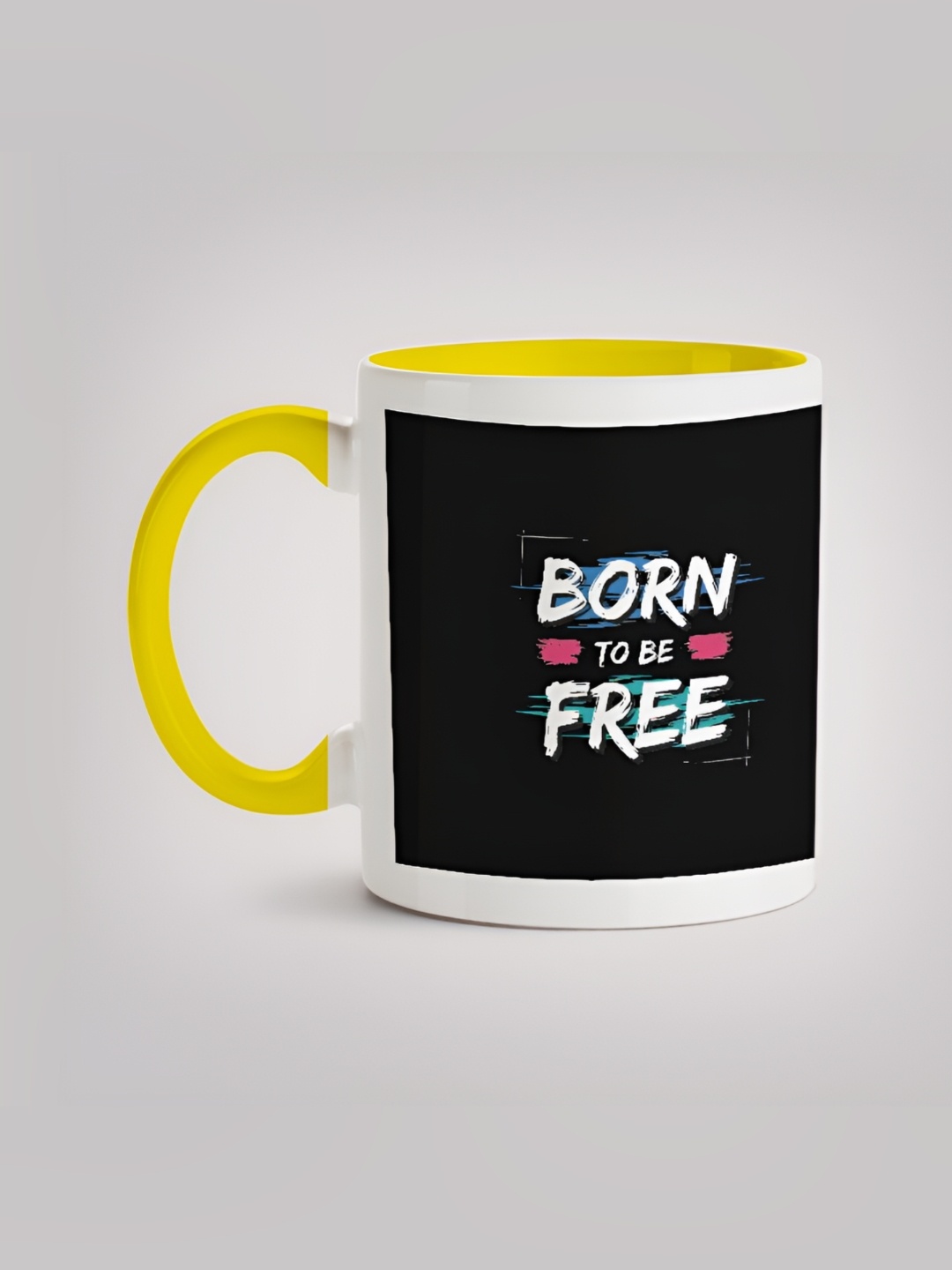 

MOTIVATE BOX White & Black Printed Ceramic Glossy Mug 330 ml