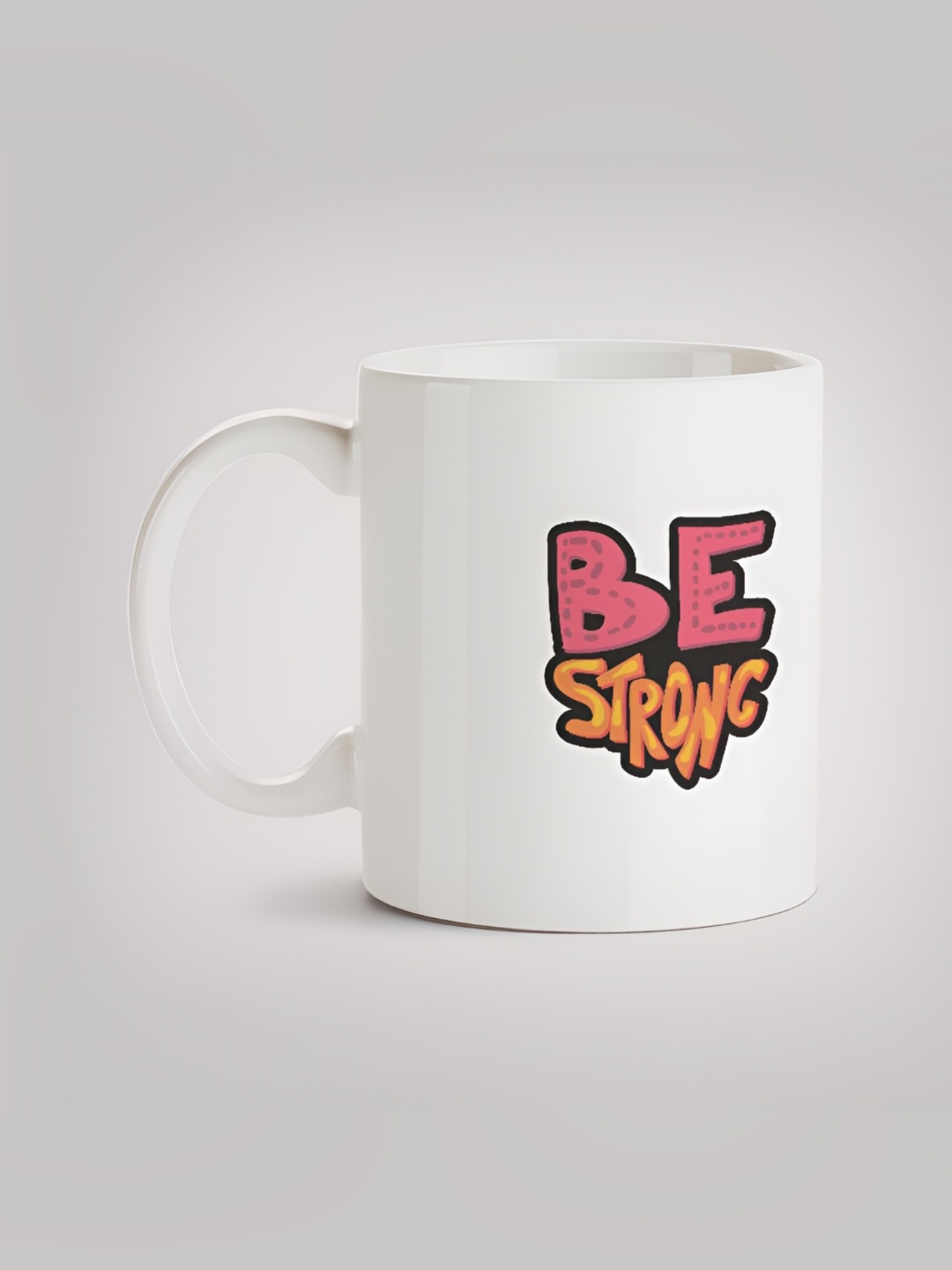 

MOTIVATE BOX White & Pink Printed Glossy Ceramic Mug 330ml
