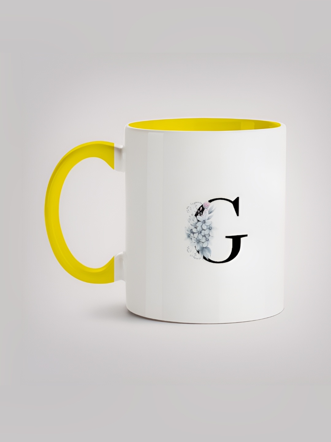 

MOTIVATE BOX White & Yellow Printed Ceramic Glossy Mug 330ml