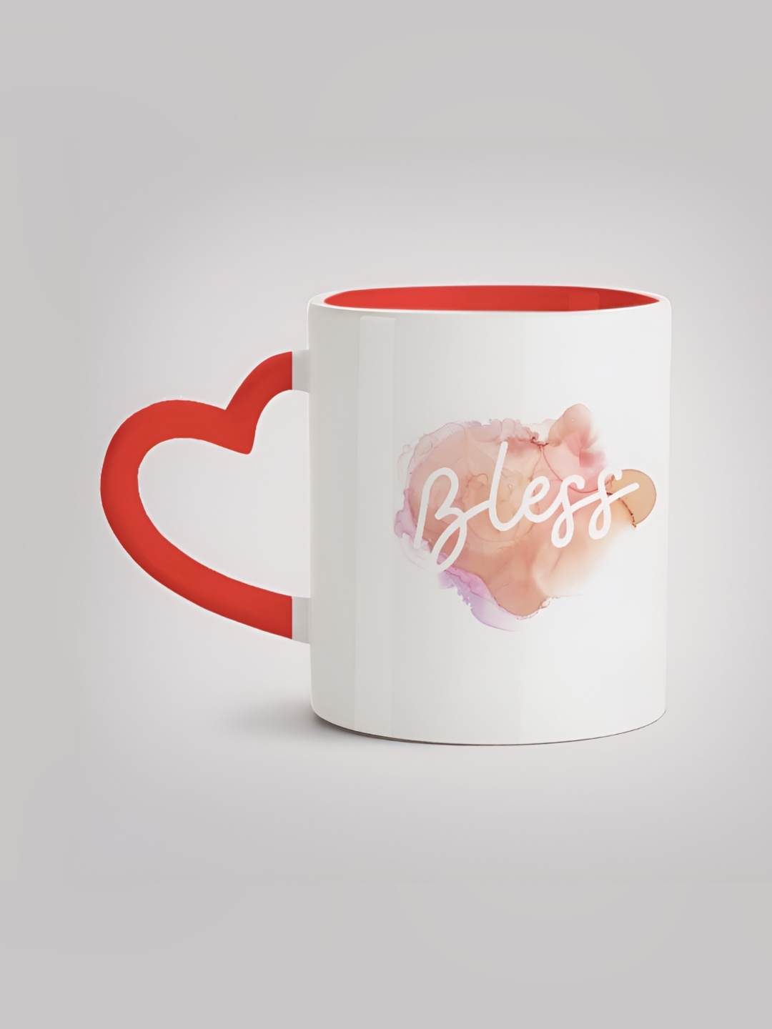 

MOTIVATE BOX White & Red Printed Glossy Ceramic Mug 330ml