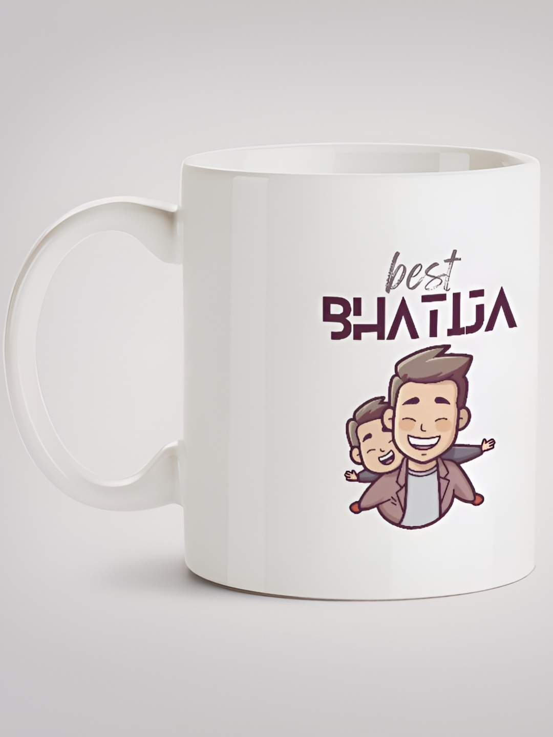 

MOTIVATE BOX White & Brown Printed Ceramic Mugs 330 ml