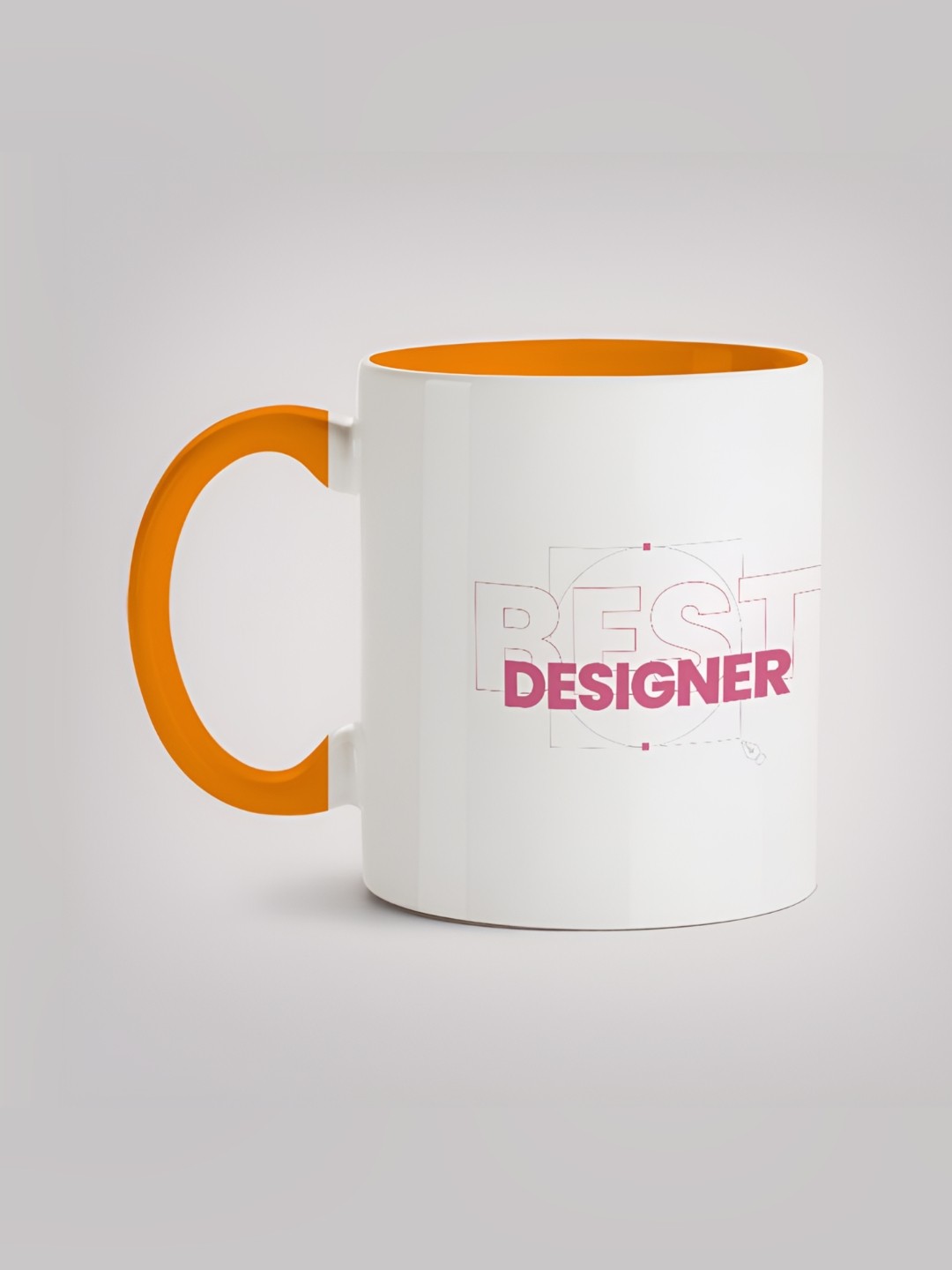 

MOTIVATE BOX White & Orange Text or Slogans Printed Ceramic Glossy Mugs 330 ml