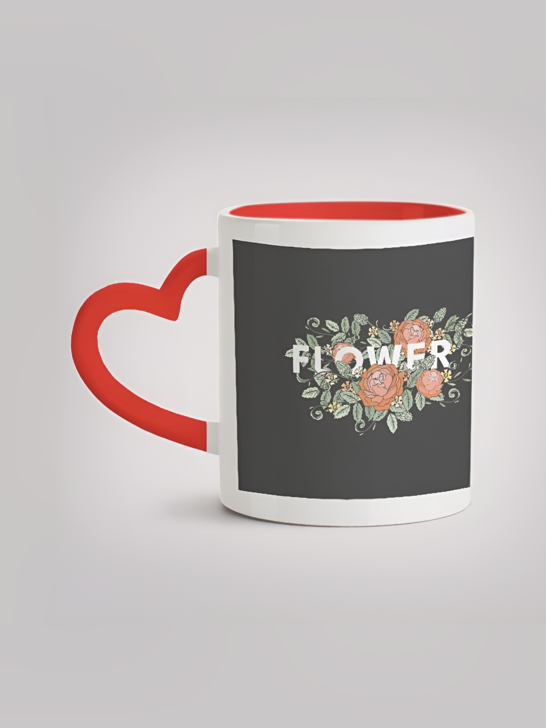 

MOTIVATE BOX White & Grey Printed Ceramic Microwave Safe Glossy Finished Mug 330 ml