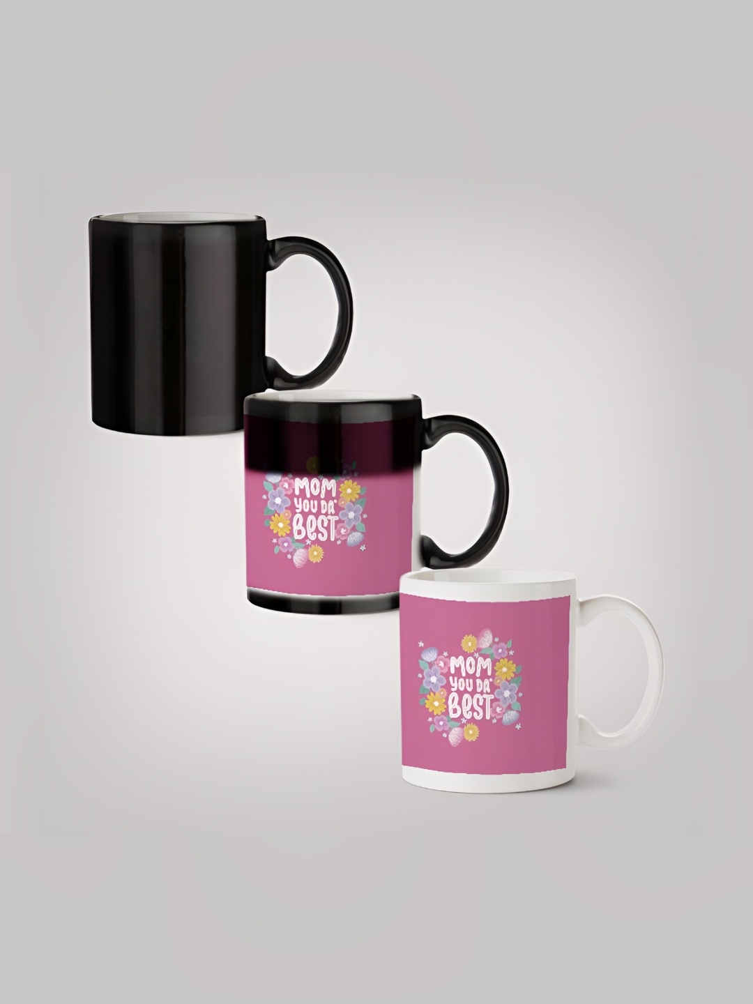 

MOTIVATE BOX White & Pink Text or Slogans Printed Ceramic Glossy Mugs 330 ml