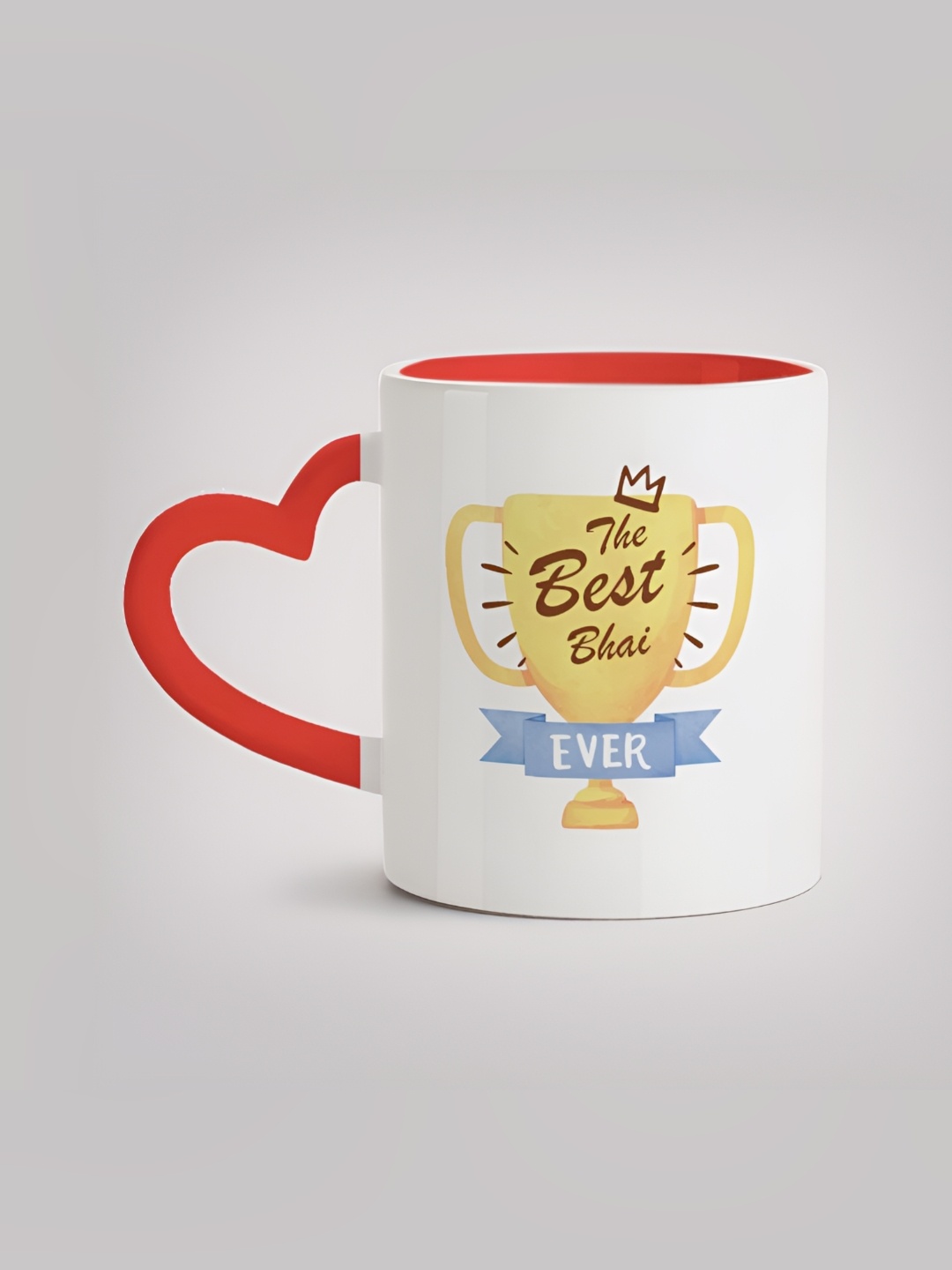 

MOTIVATE BOX White & Orange Printed Ceramic Glossy Mugs 330 ml