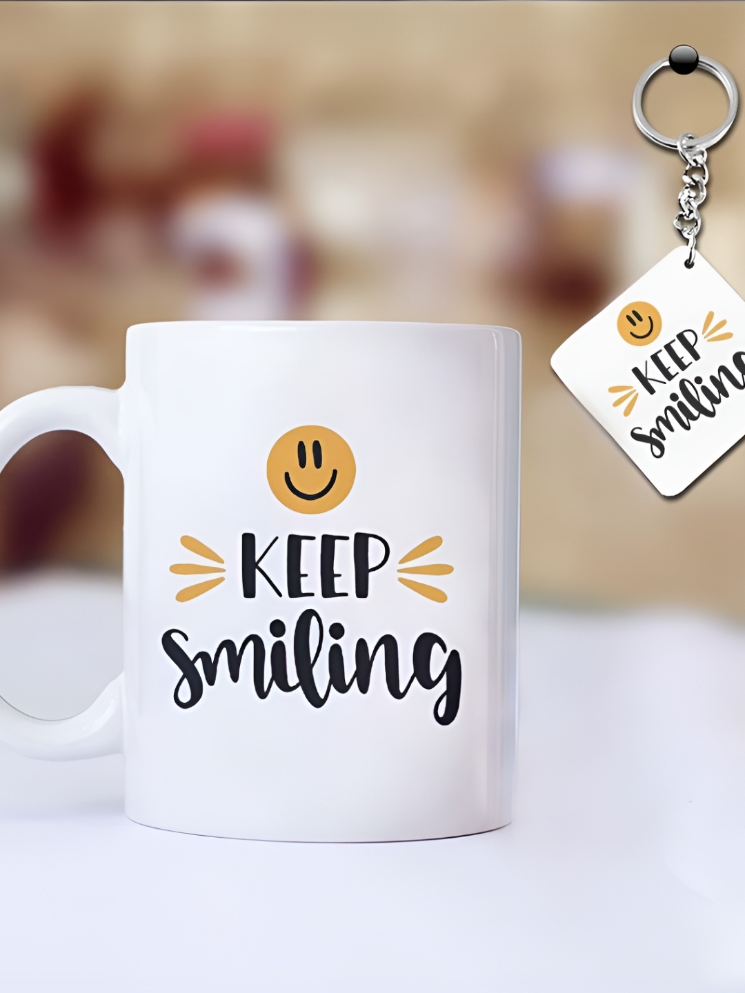 

MOTIVATE BOX White & Black Printed Ceramic Glossy Mug 330ml