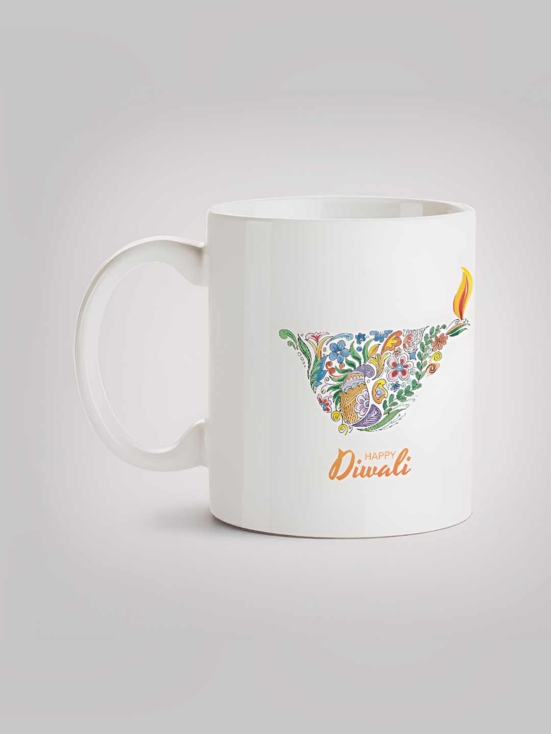 

MOTIVATE BOX White & Green Printed Glossy Ceramic Mug 330ml