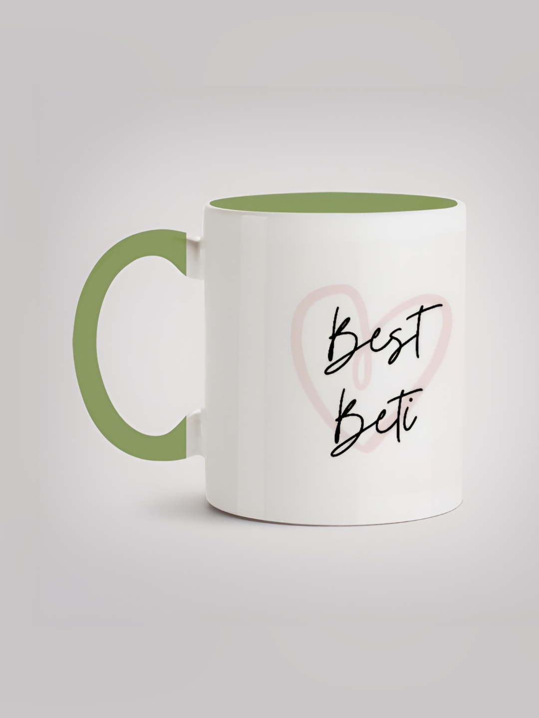 

MOTIVATE BOX White & Green Printed Glossy Ceramic Mugs 330 ml