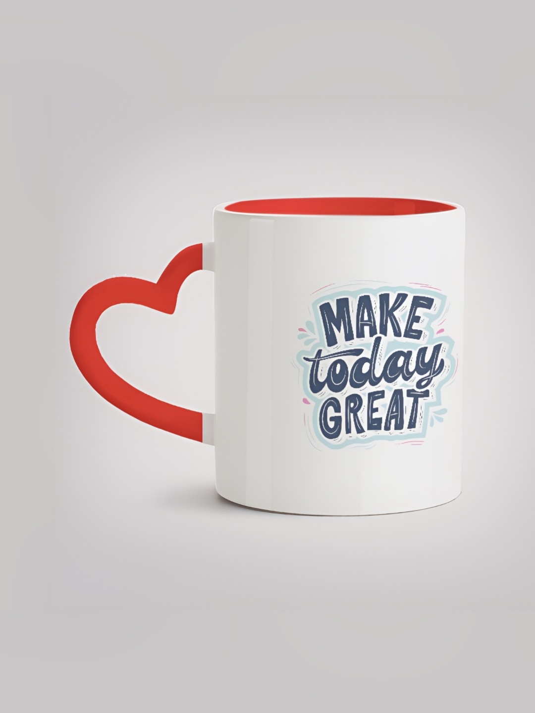 

MOTIVATE BOX White & Blue Printed Ceramic Glossy Mugs 330 ml
