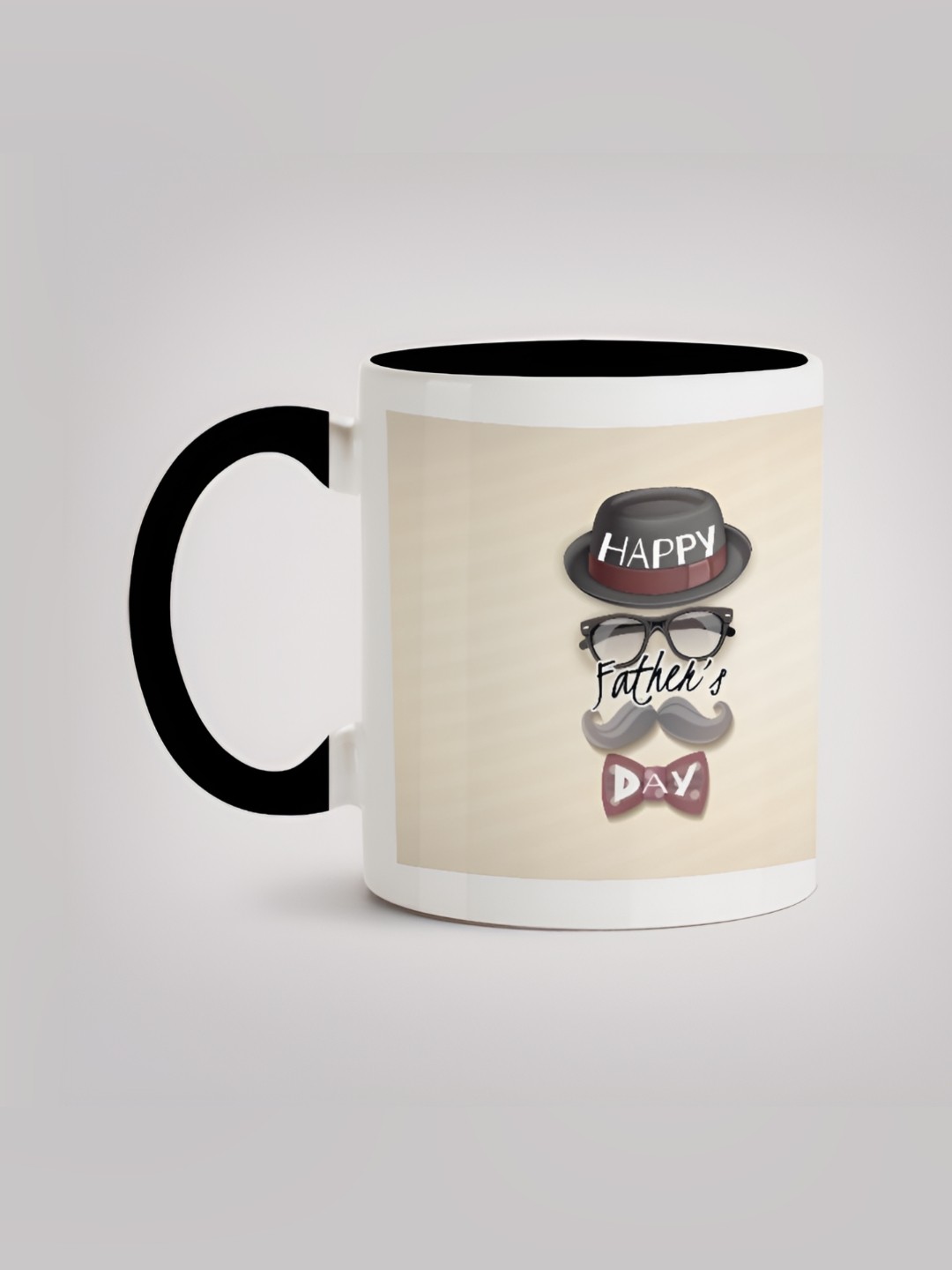 

MOTIVATE BOX White & Cream Coloured Printed Ceramic Glossy Mugs 330 ml