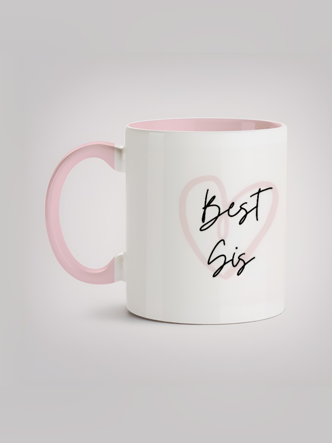 

MOTIVATE BOX White & Pink Printed Ceramic Microwave Safe Glossy Finished Mug 330 ml