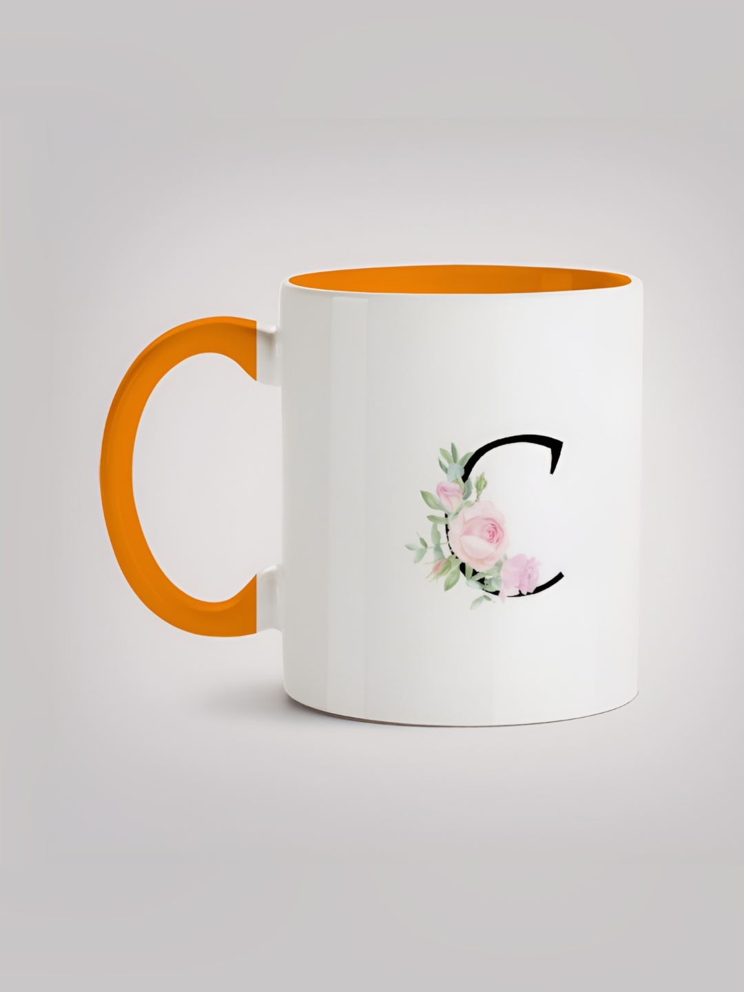 

MOTIVATE BOX White & Orange Printed Ceramic Glossy Mug 330ml