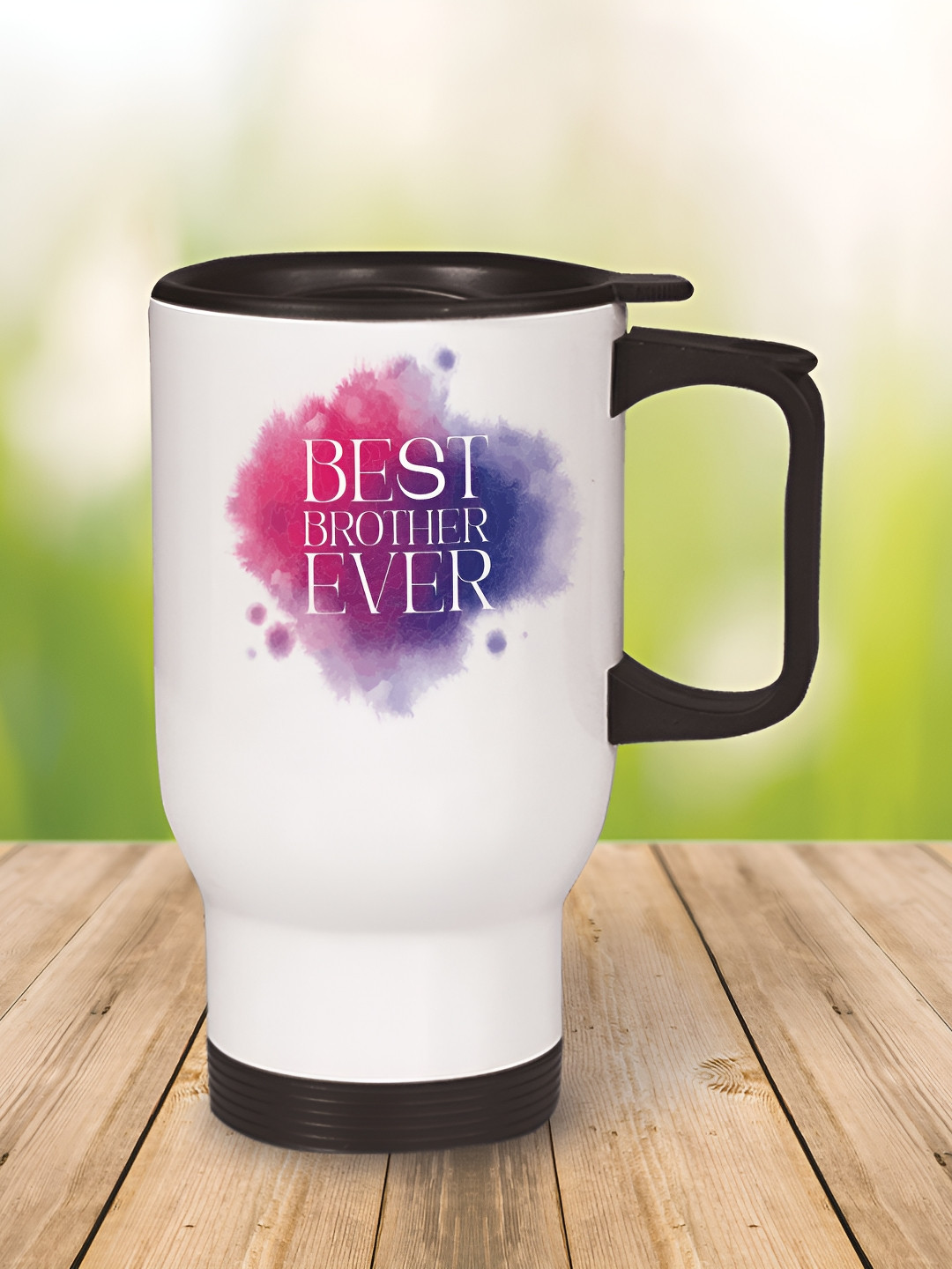 

MOTIVATE BOX White & Black Text or Slogans Printed Stainless Steel Glossy Mugs 450 ml