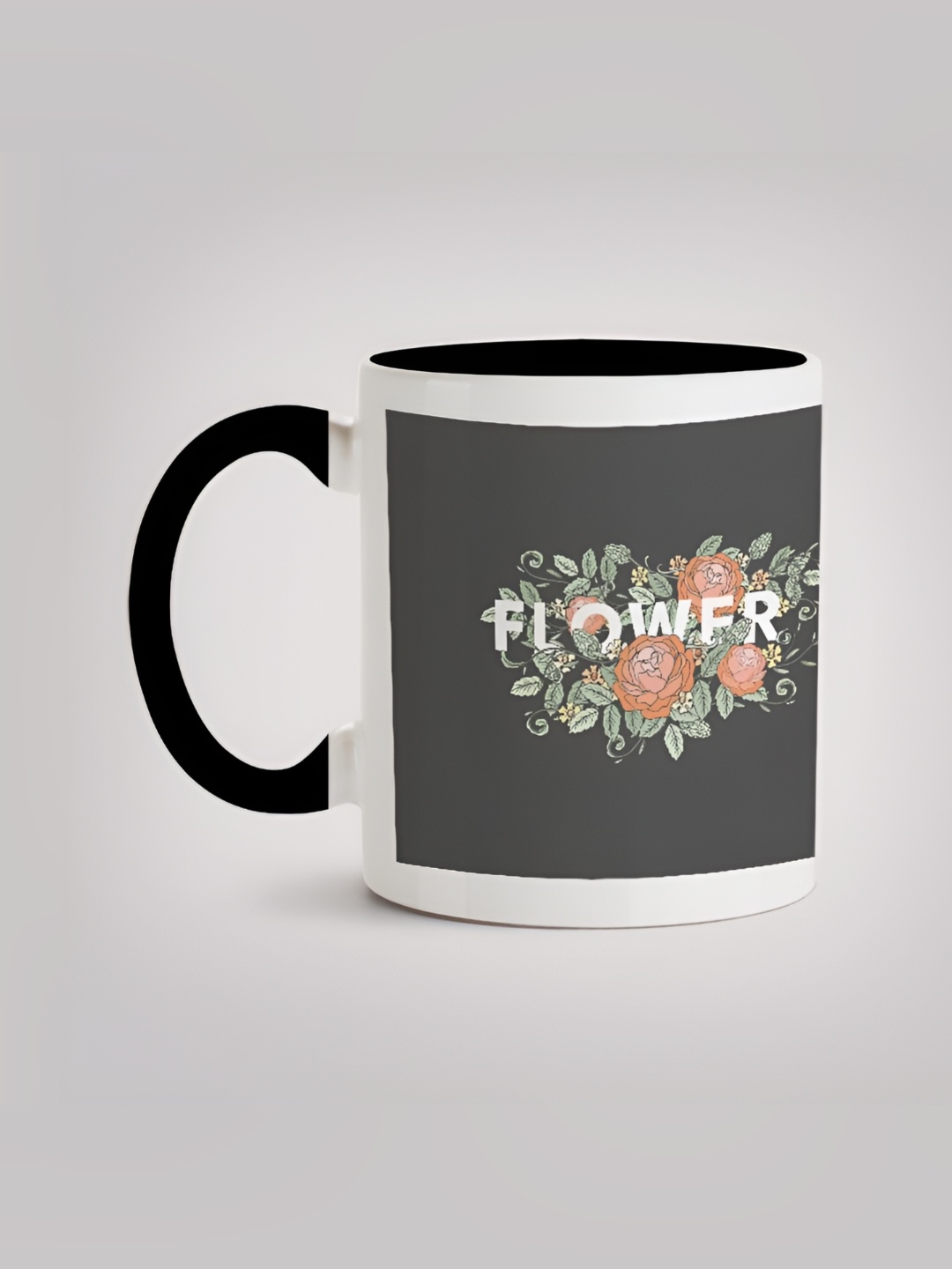 

MOTIVATE BOX White & Grey Printed Ceramic Mugs 330 ml