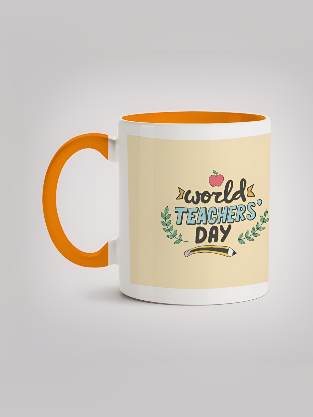 

MOTIVATE BOX White & Cream Printed Ceramic Microwave Safe Glossy Finished Mug 330 ml